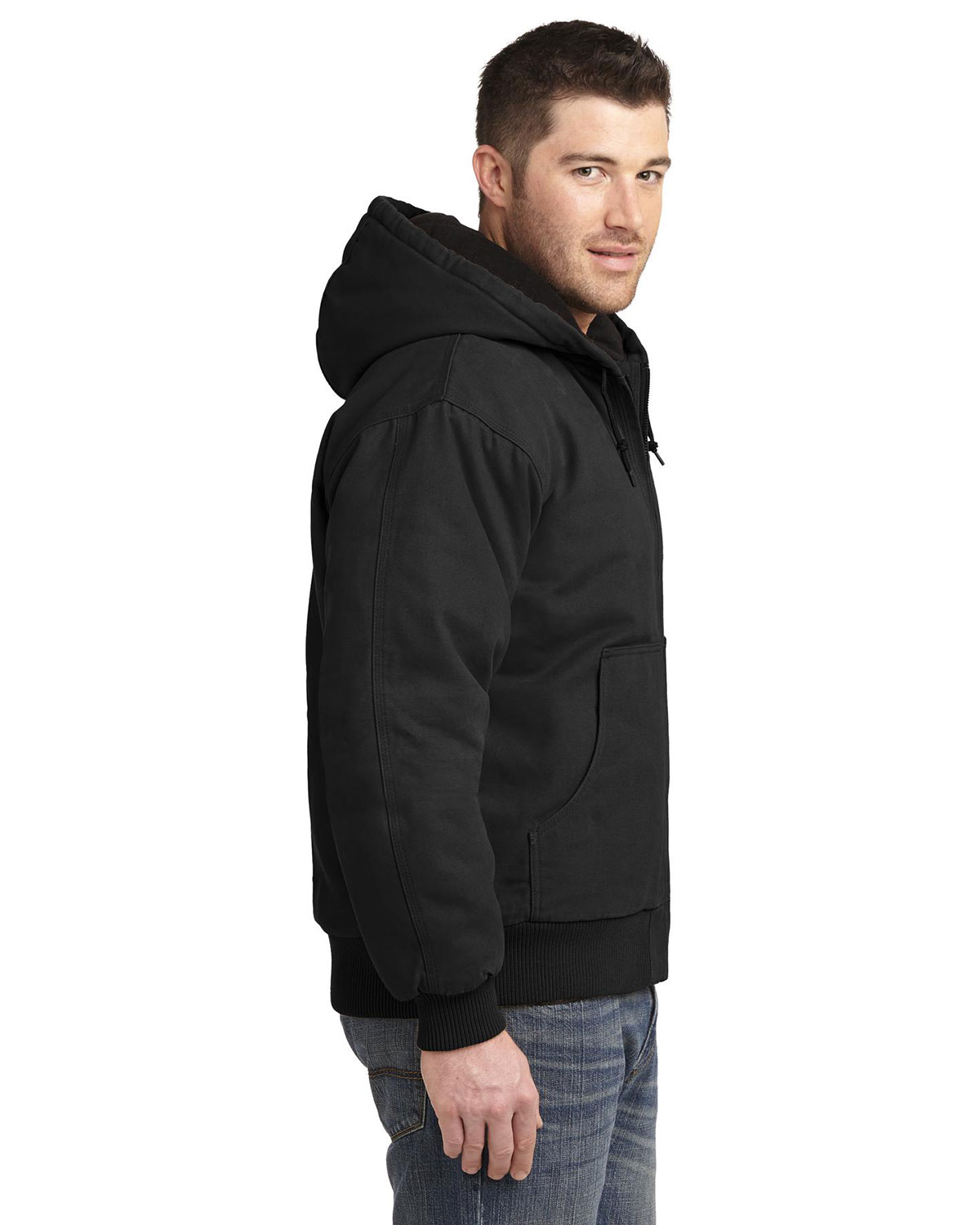 CornerStone CSJ41 Washed Duck Cloth Insulated Hooded Work Jacket view 3