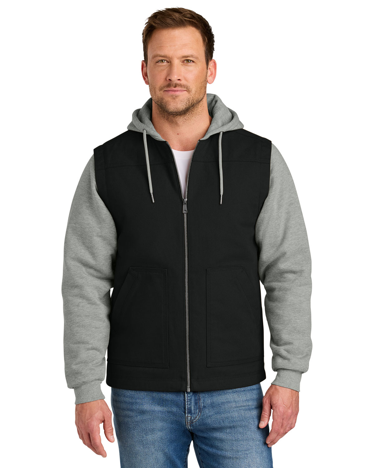 CornerStone CSJ42 Duck Fleece Full-Zip Hooded Jacket