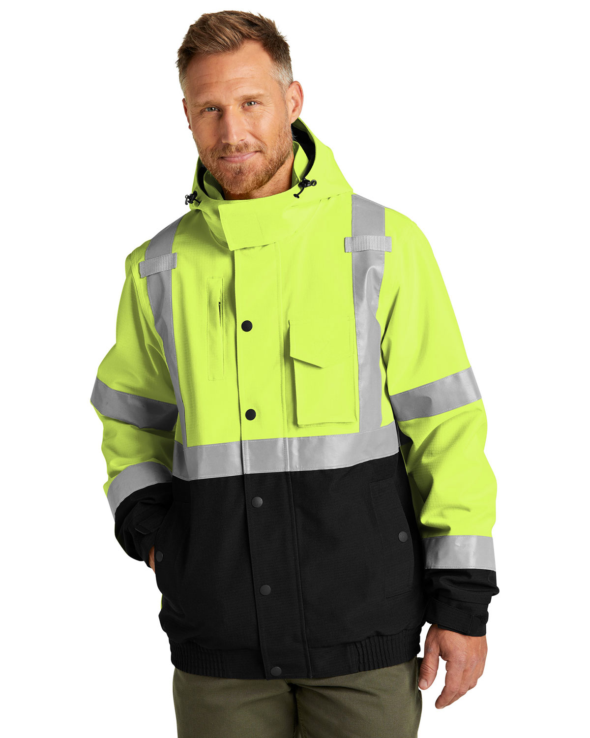 CornerStone CSJ501 ANSI 107 Class 3 Waterproof Insulated Ripstop Bomber Jacket