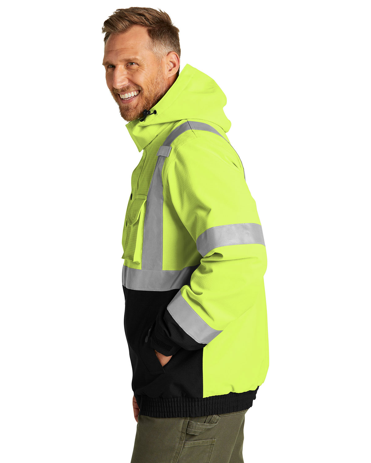 CornerStone CSJ501 ANSI 107 Class 3 Waterproof Insulated Ripstop Bomber Jacket view 3