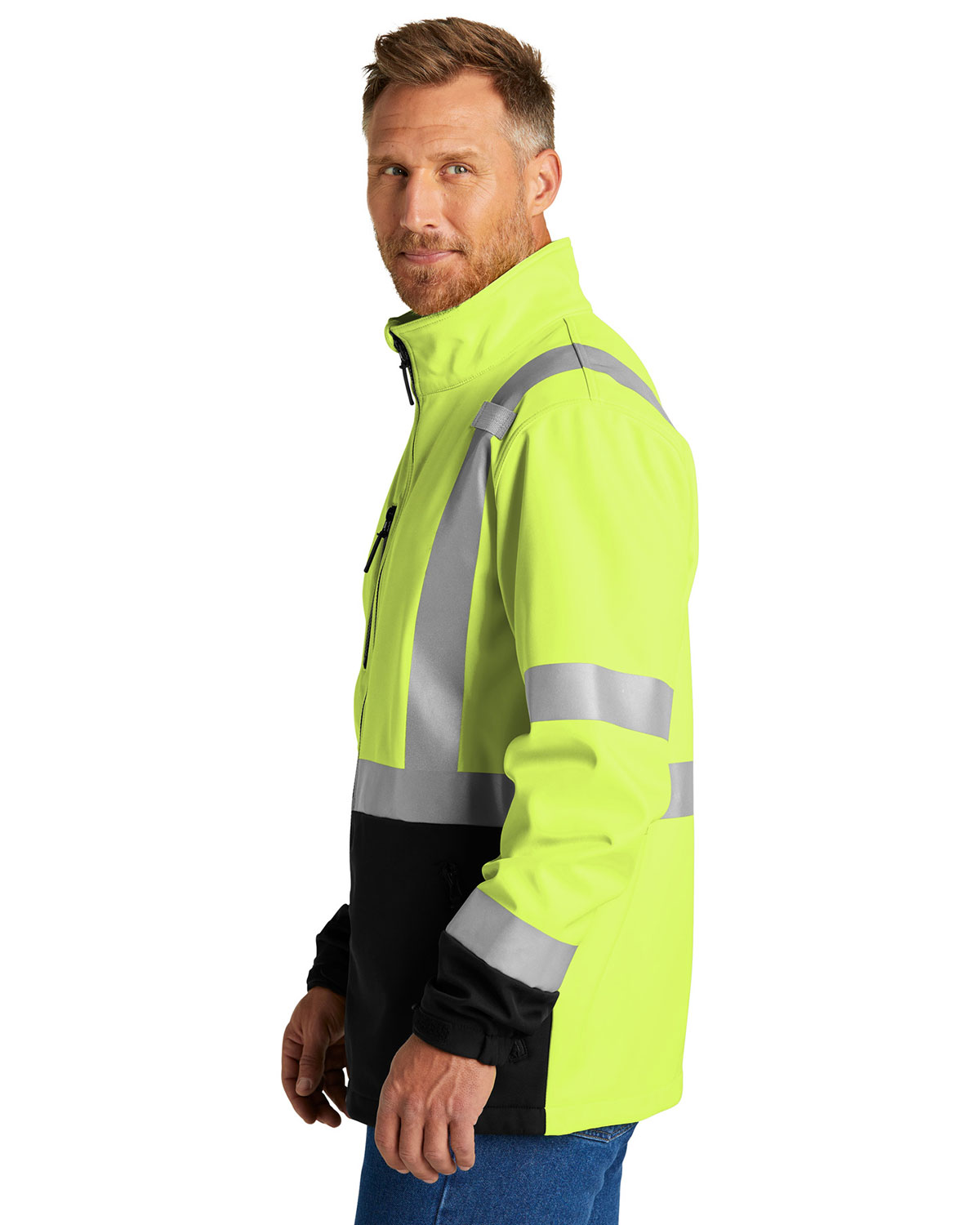 CornerStone CSJ503 ANSI 107 Class 3 Soft Shell Jacket view 3