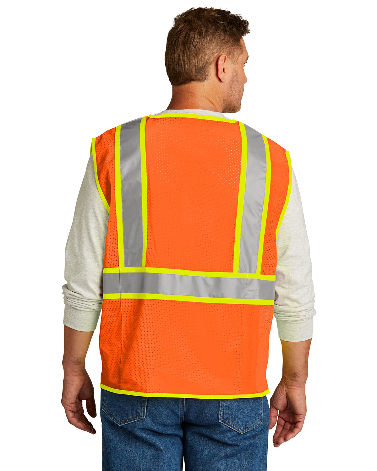 CornerStone CSV105 ANSI 107 Class 2 Surveyor Zippered Two-Tone Vest view 2