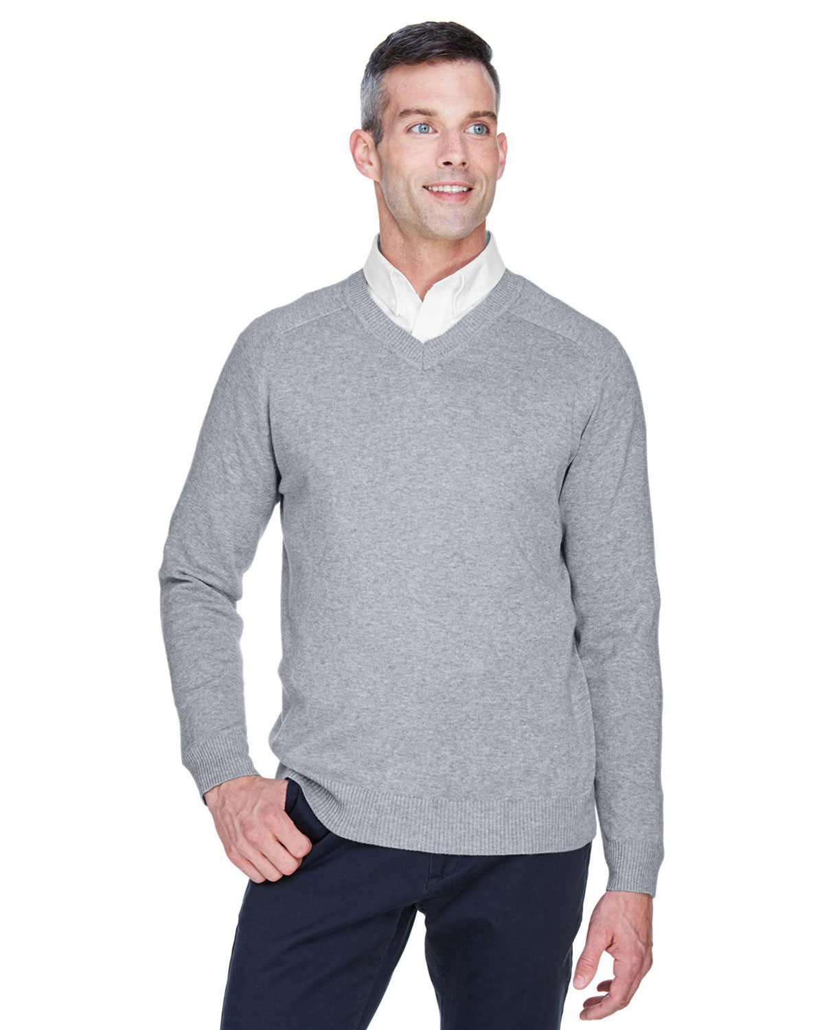 Devon & Jones Classic D475 Men V-Neck Sweater | GotApparel.com