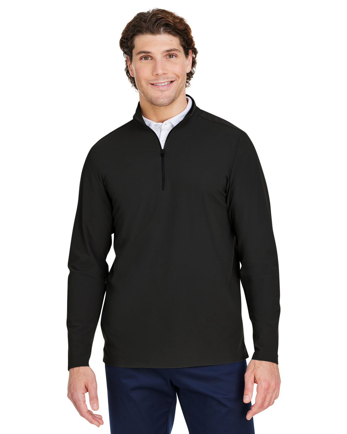 Devon & Jones DG410 Men's CrownLux Performance� Windsor Welded Quarter-Zip Pullover