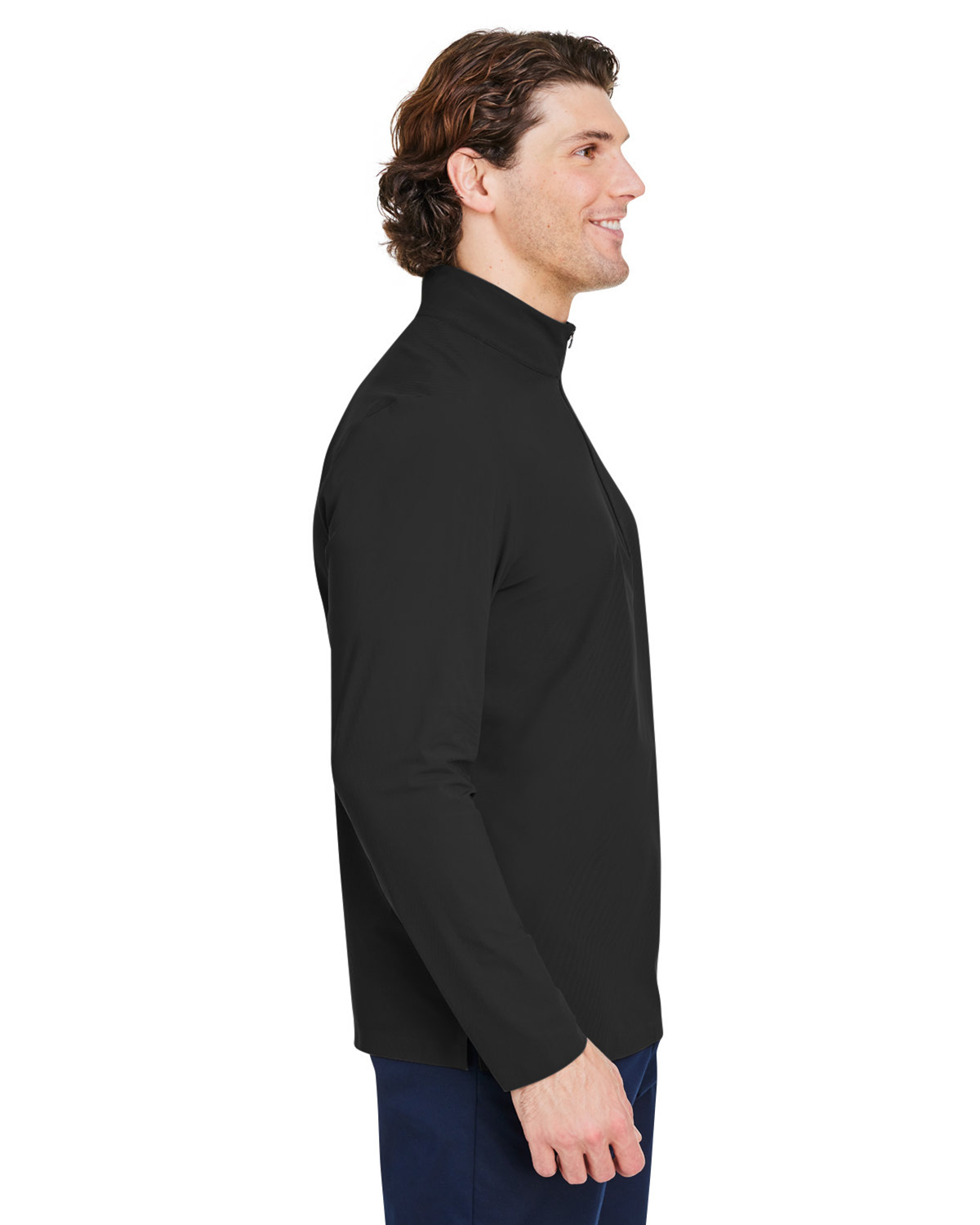 Devon & Jones DG410 Men's CrownLux Performance� Windsor Welded Quarter-Zip Pullover view 3