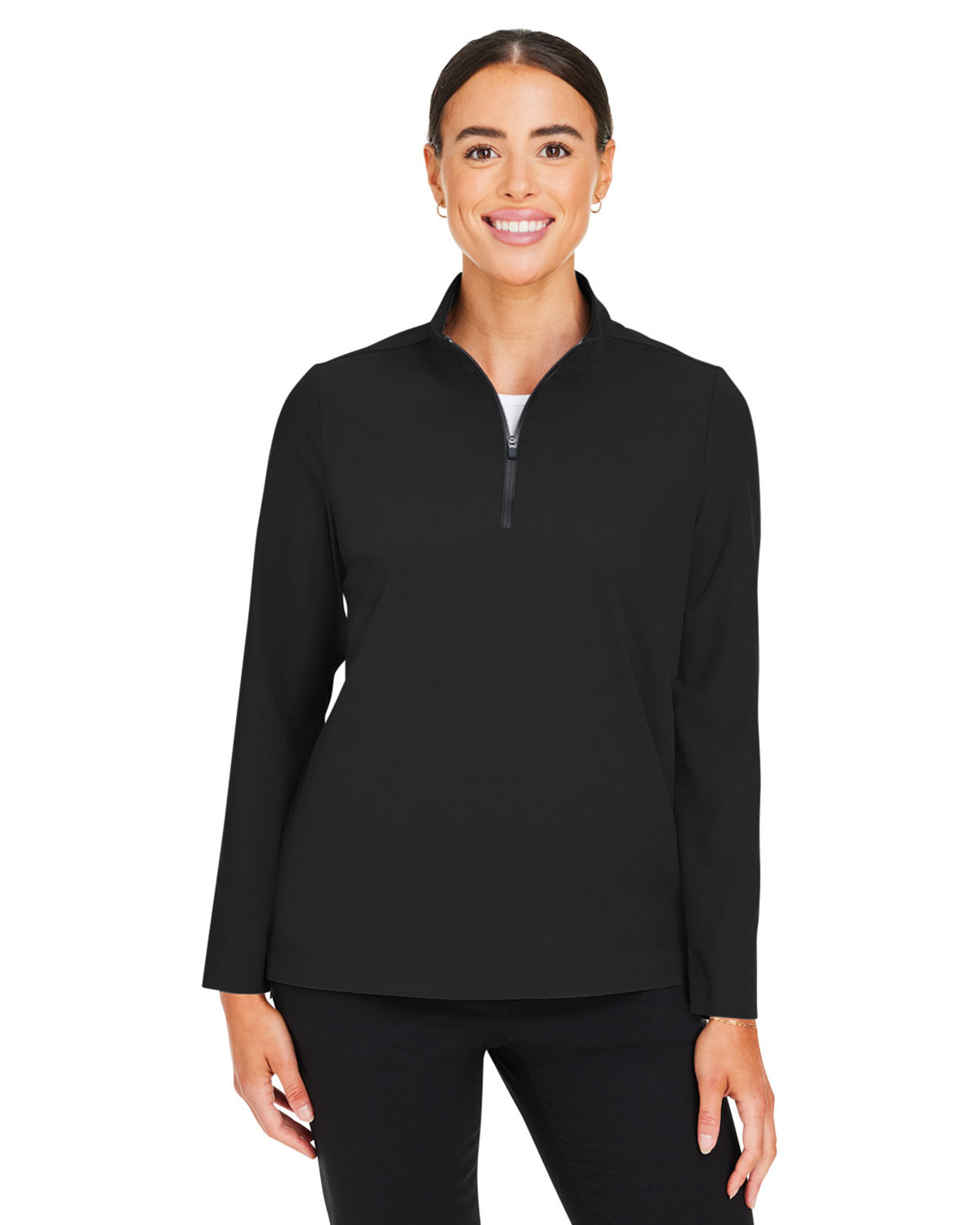 Devon & Jones DG410W Women's CrownLux Performance� Windsor Welded Quarter-Zip Pullover