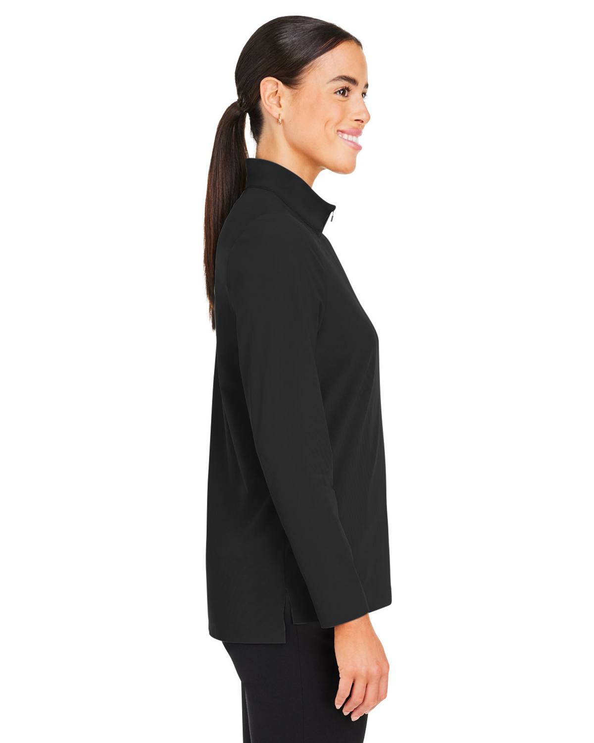 Devon & Jones DG410W Women's CrownLux Performance� Windsor Welded Quarter-Zip Pullover view 3