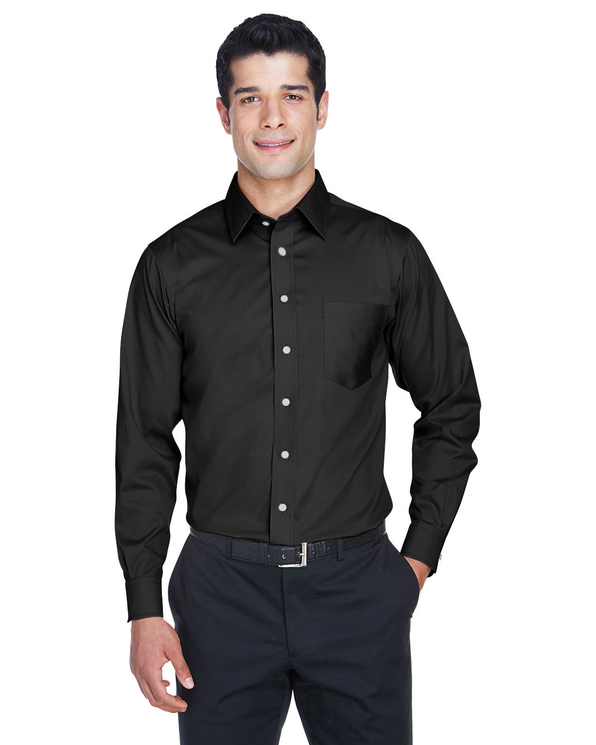 Devon & Jones DG530 Men's Crown Collection� Solid Stretch Twill Woven Dress Shirt