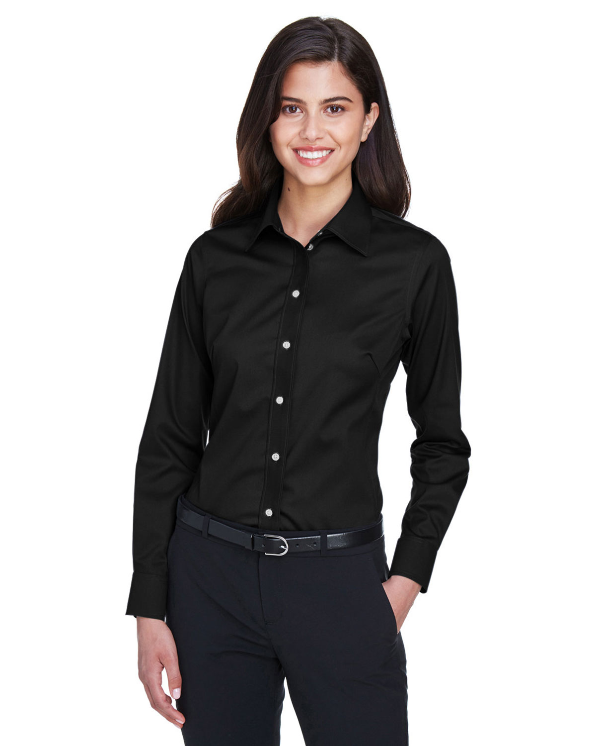 Devon & Jones DG530W Women's Crown Collection� Solid Stretch Twill Woven Dress Shirt