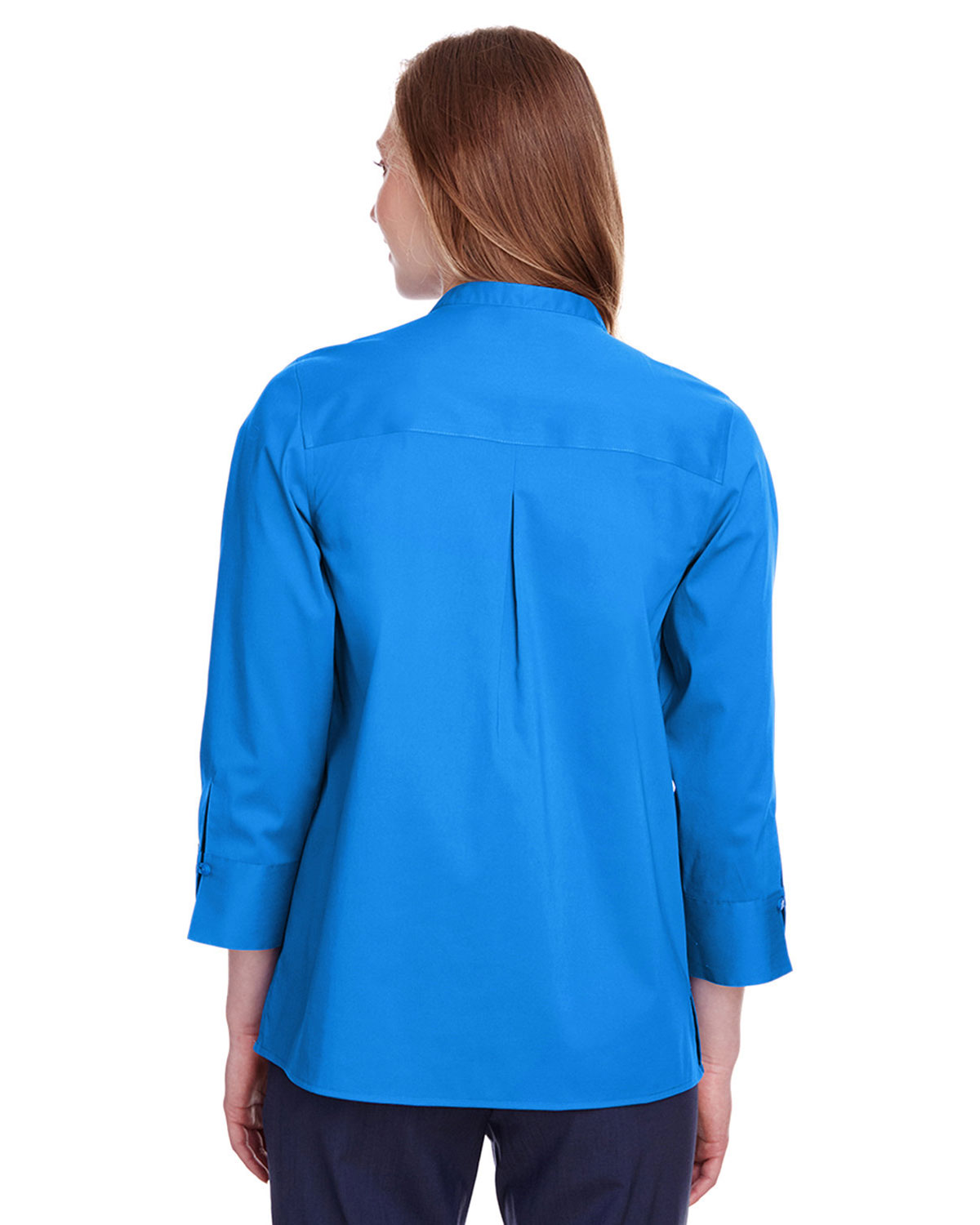 Devon & Jones DG560W Women's Crown Collection� Stretch Broadcloth Three-Quarter Sleeve Blouse view 2