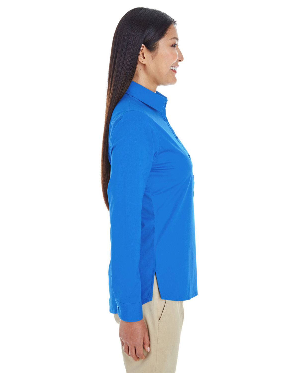 Devon & Jones DP610W Women's Perfect Fit� Half-Placket Tunic Dress Shirt view 3