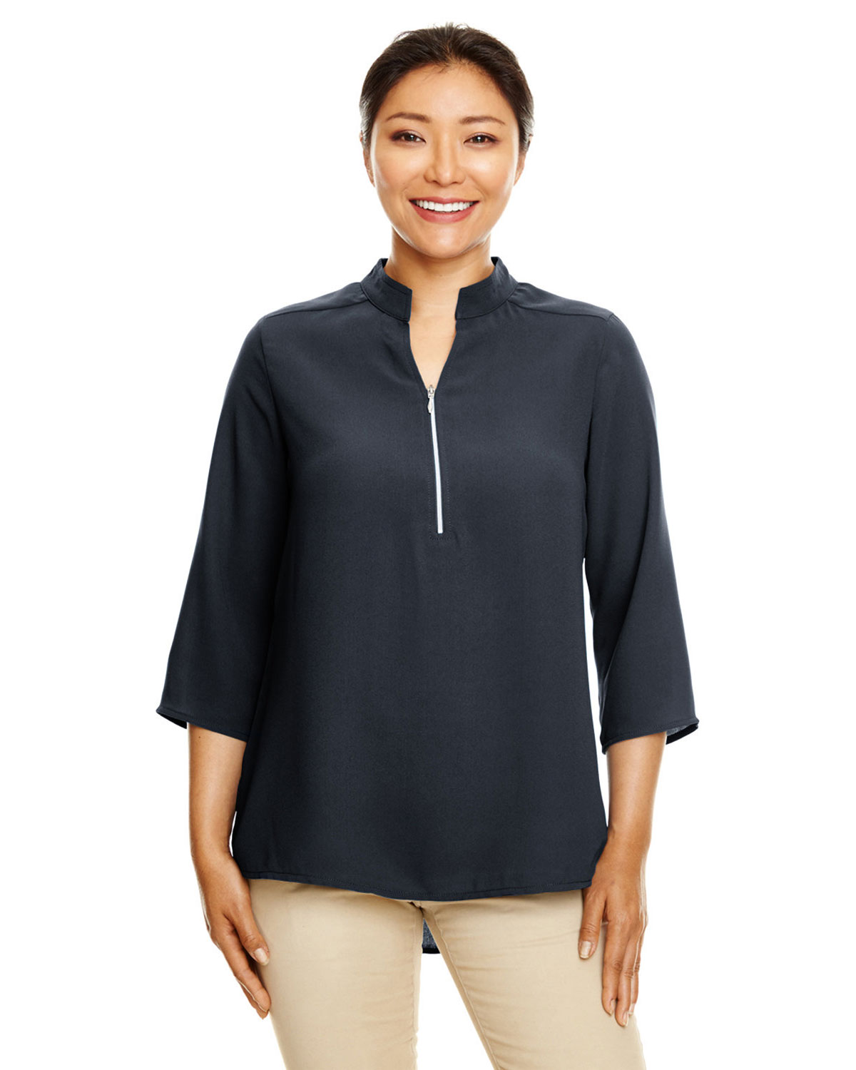 Devon & Jones DP611W Women's Perfect Fit� Three-Quarter Sleeve Crepe Tunic