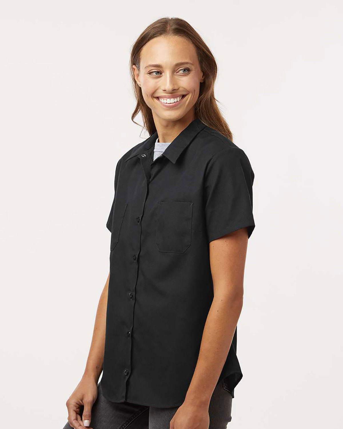Dickies 5350 Women's Industrial Short Sleeve Work Shirt view 3