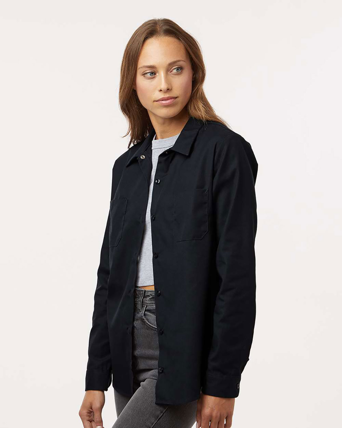 Dickies L5350 Women's Long Sleeve Industrial Work Shirt view 3