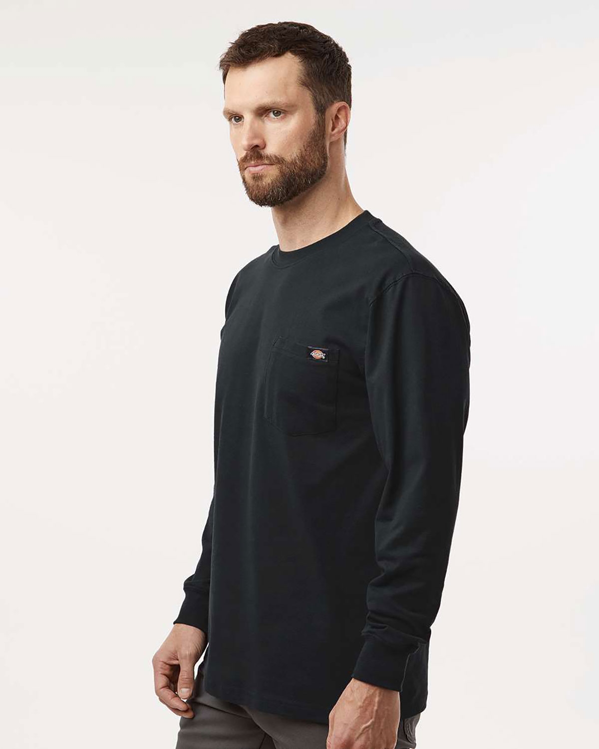 Dickies WL50 Men's Traditional Heavyweight Long Sleeve T-Shirt view 3