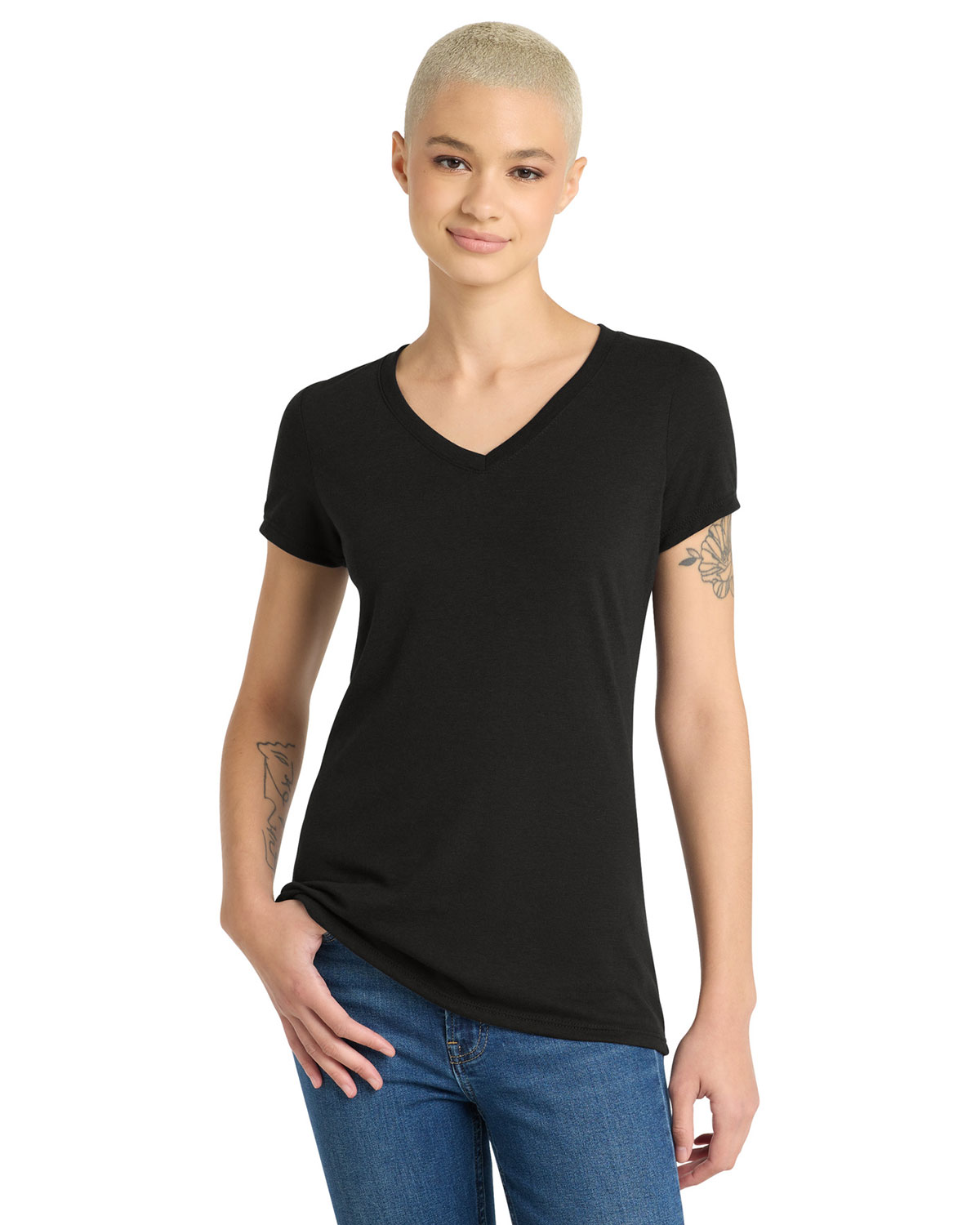 District DM1350L Women's Perfect Tri V-Neck Tee