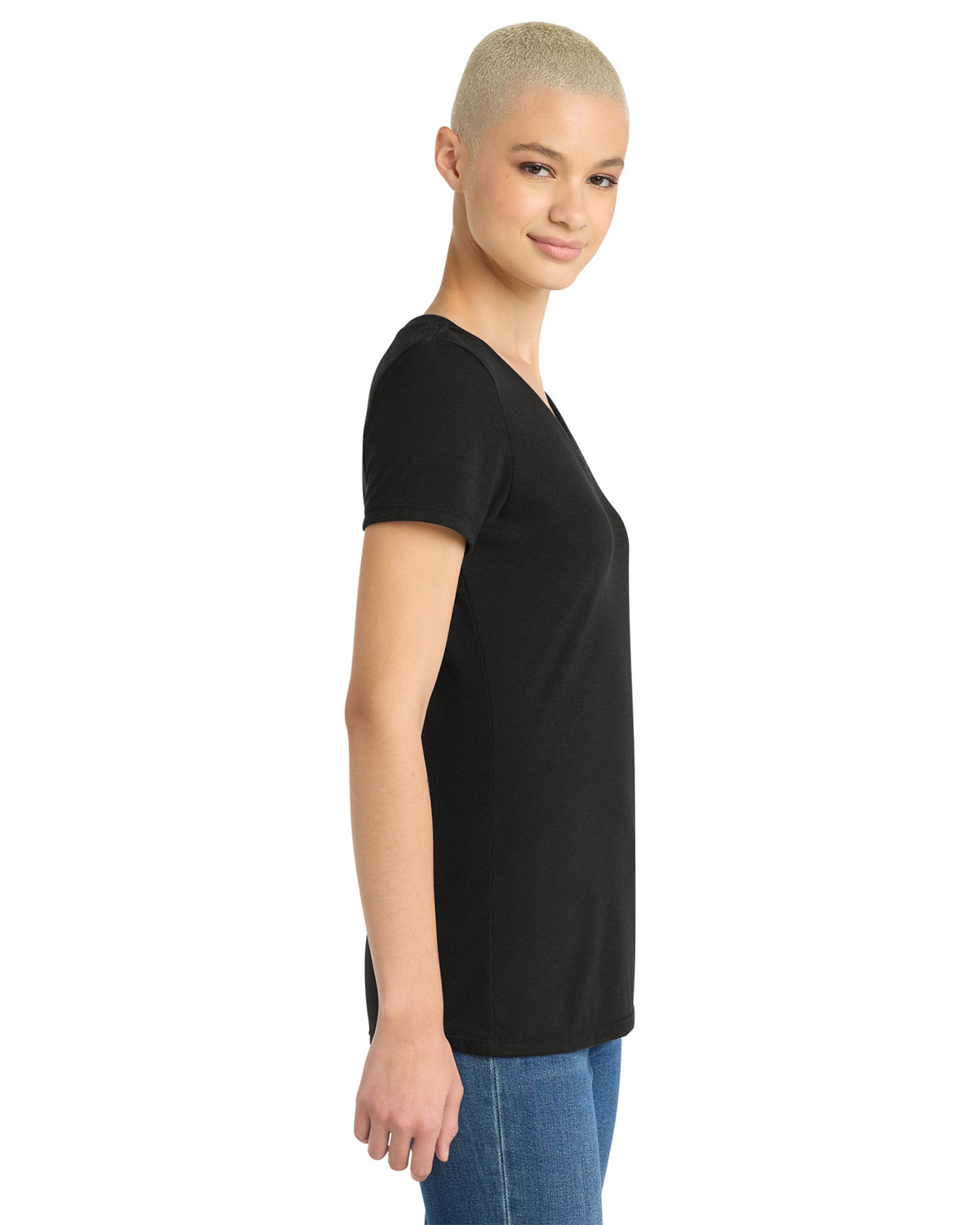 District DM1350L Women's Perfect Tri V-Neck Tee view 3