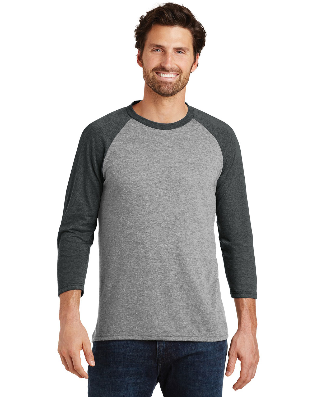 District DM136 Perfect Tri 3/4-Sleeve Raglan
