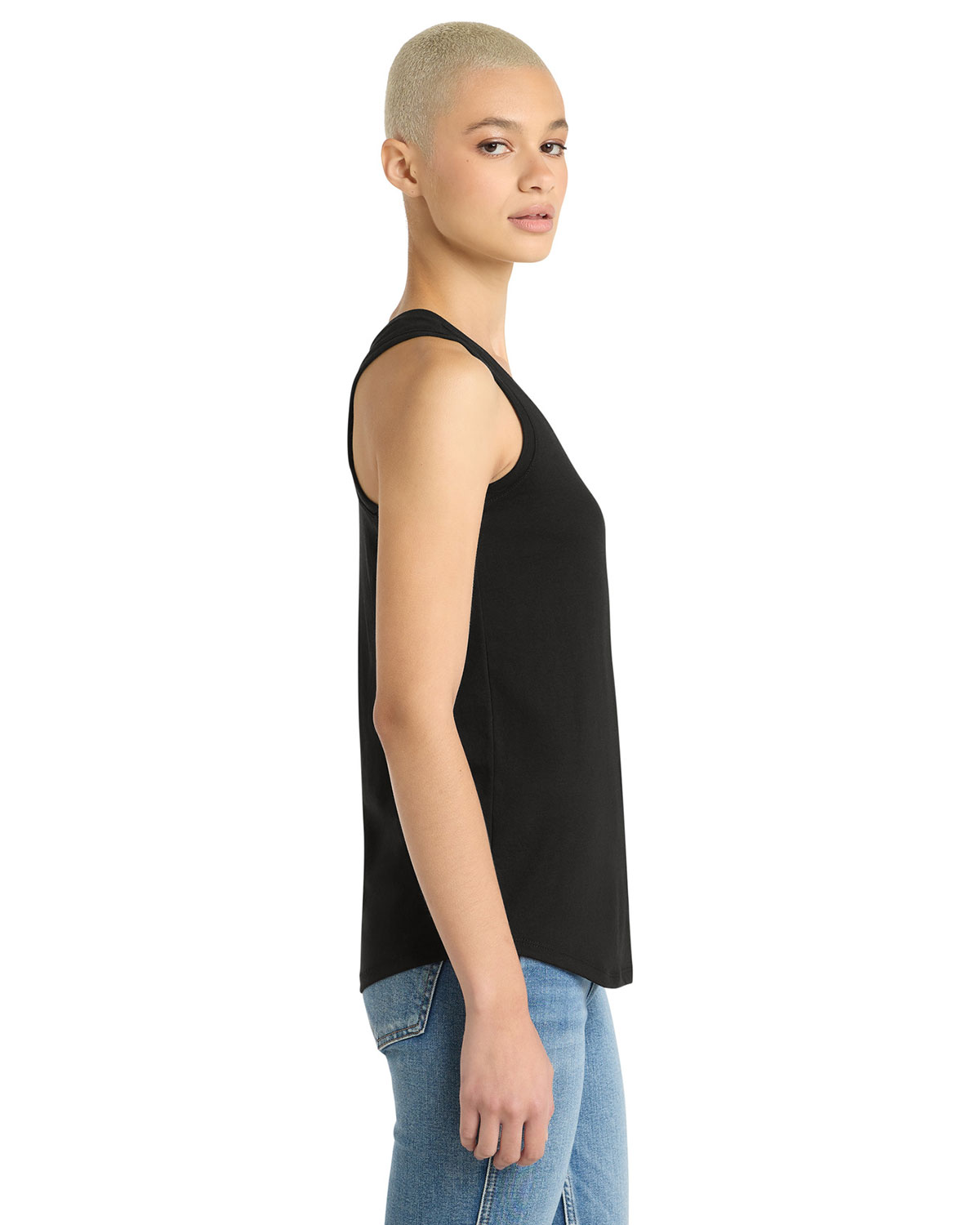 District DM138L Women's Perfect Tri Racerback Tank view 3