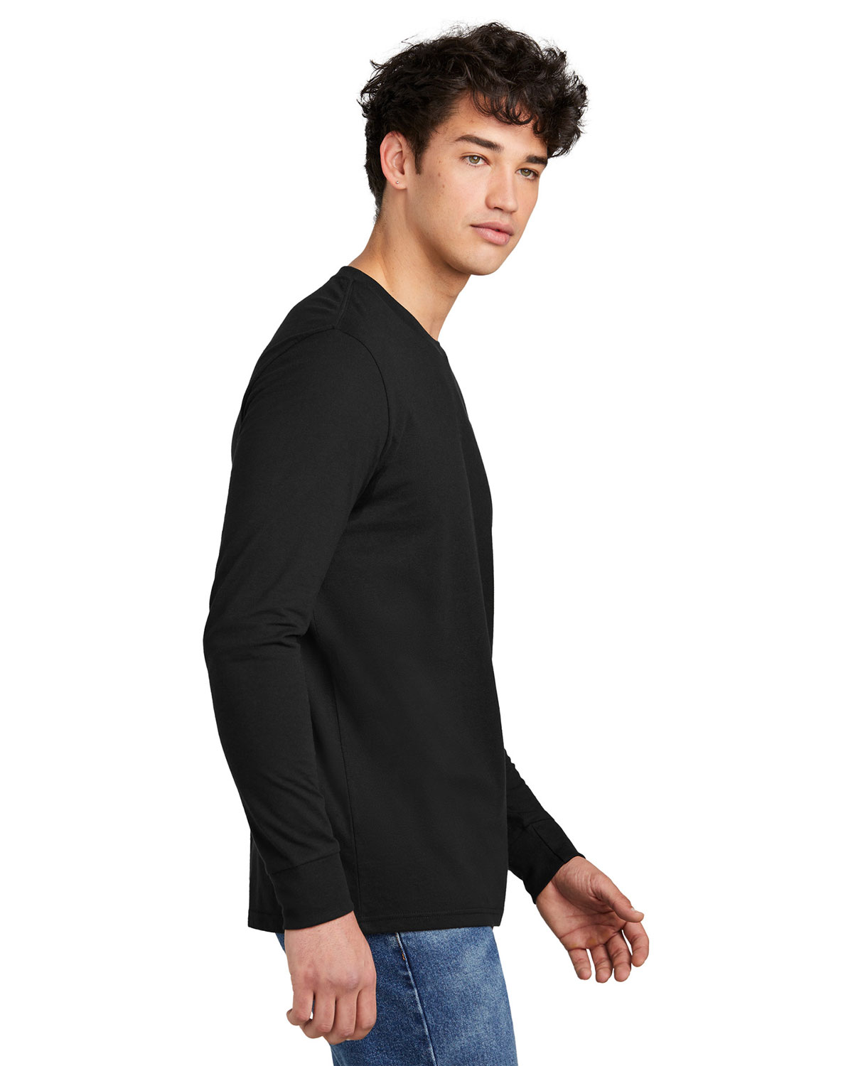 District DT109 Perfect Blend CVC Long Sleeve Tee view 3