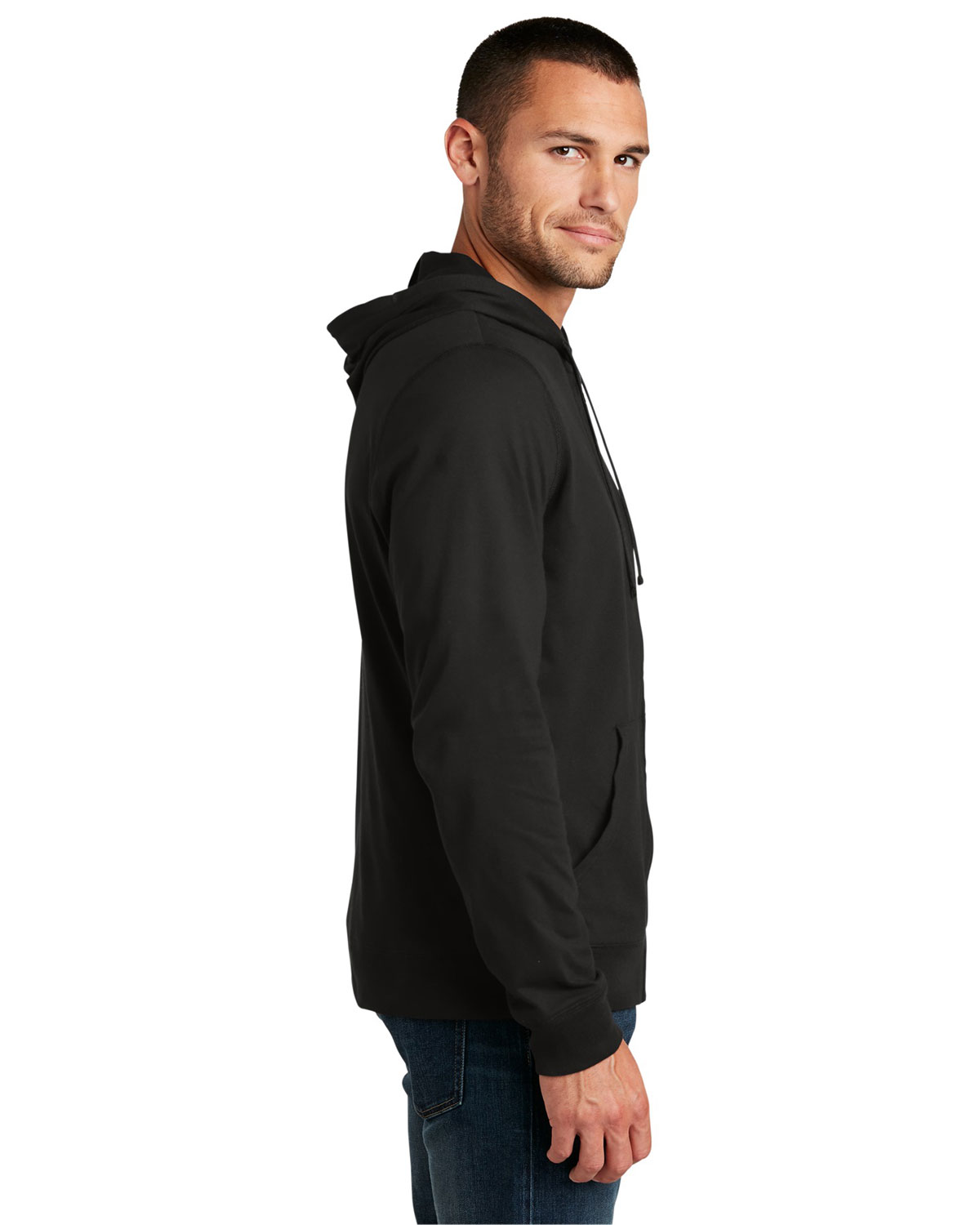 District DT1100 Jersey Full-Zip Hoodie view 3