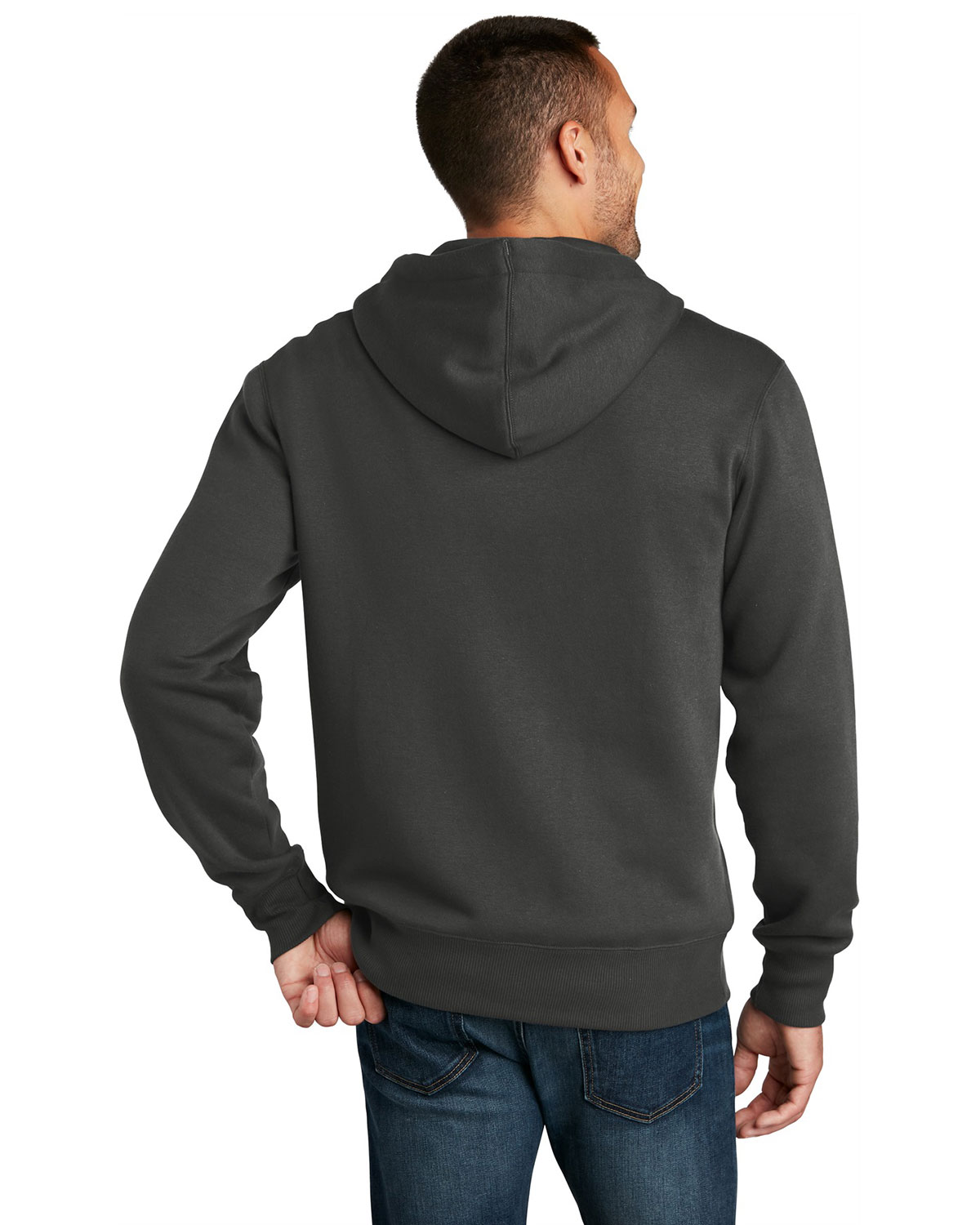 District DT1103 Perfect Weight Fleece Full-Zip Hoodie view 2