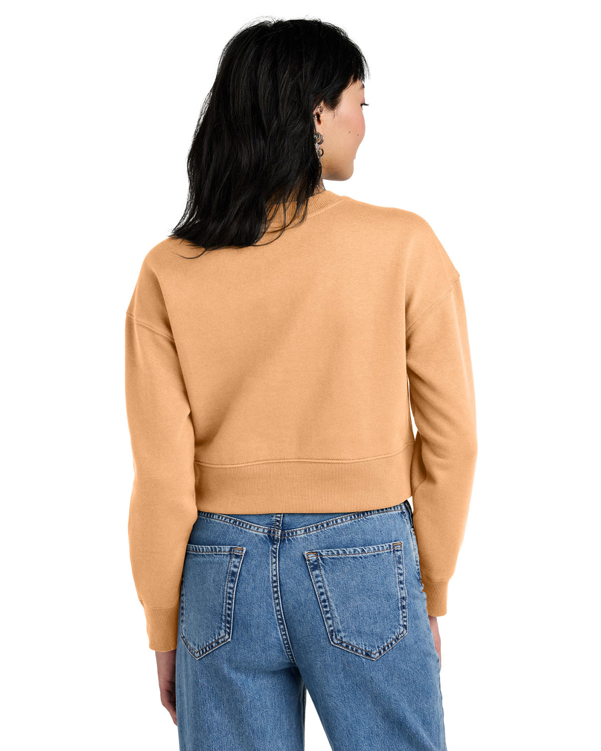 District DT1105 Women's Perfect Weight Fleece Cropped Crew view 2
