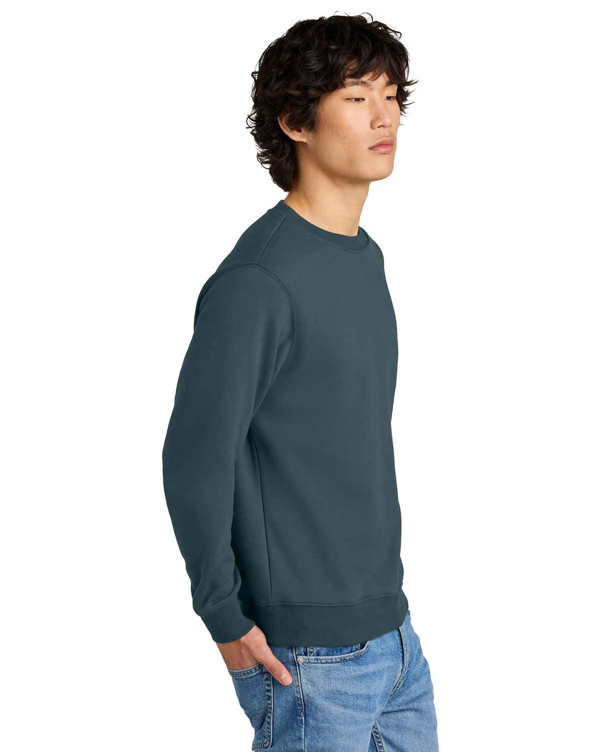 District DT1106 Perfect Weight Fleece Crew view 3