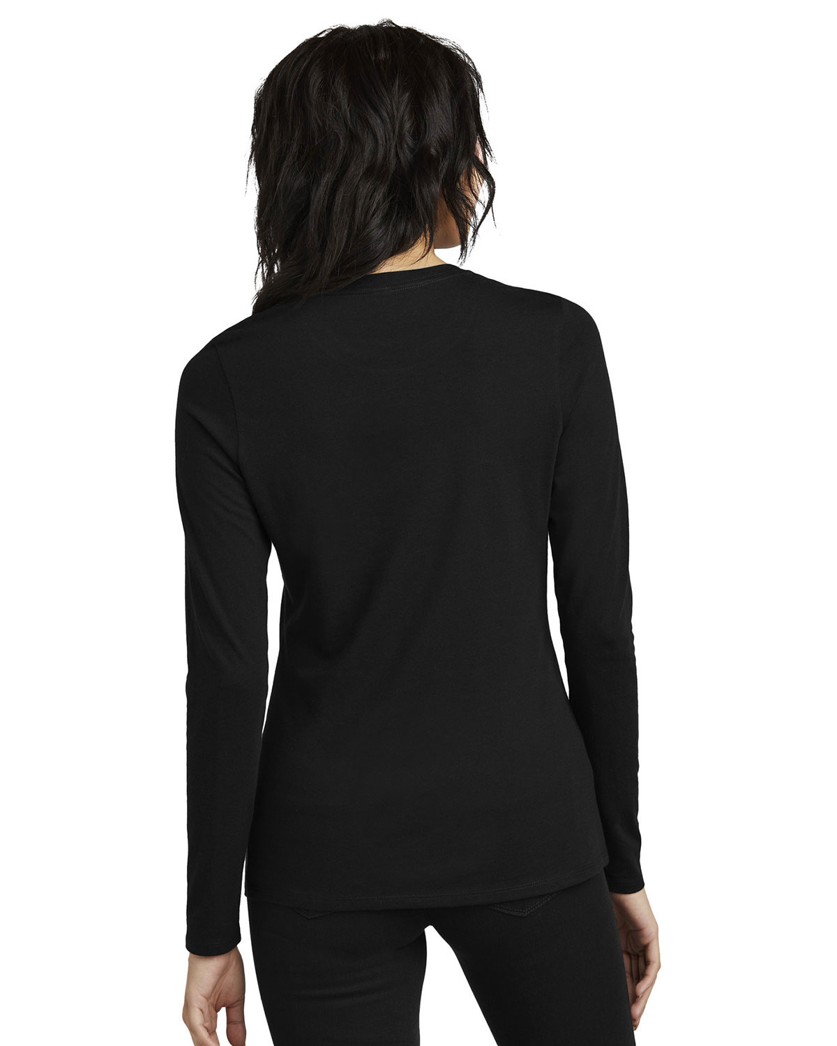 District DT110 Women's Perfect Blend CVC Long Sleeve Tee view 2