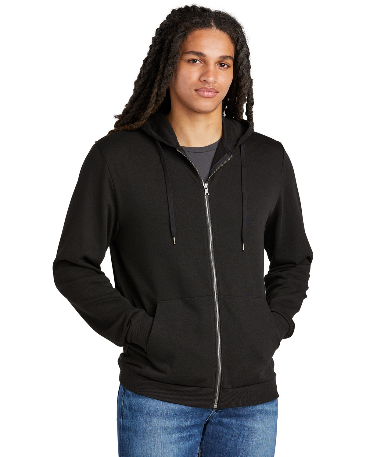 District DT1302 Perfect Tri Fleece Full-Zip Hoodie