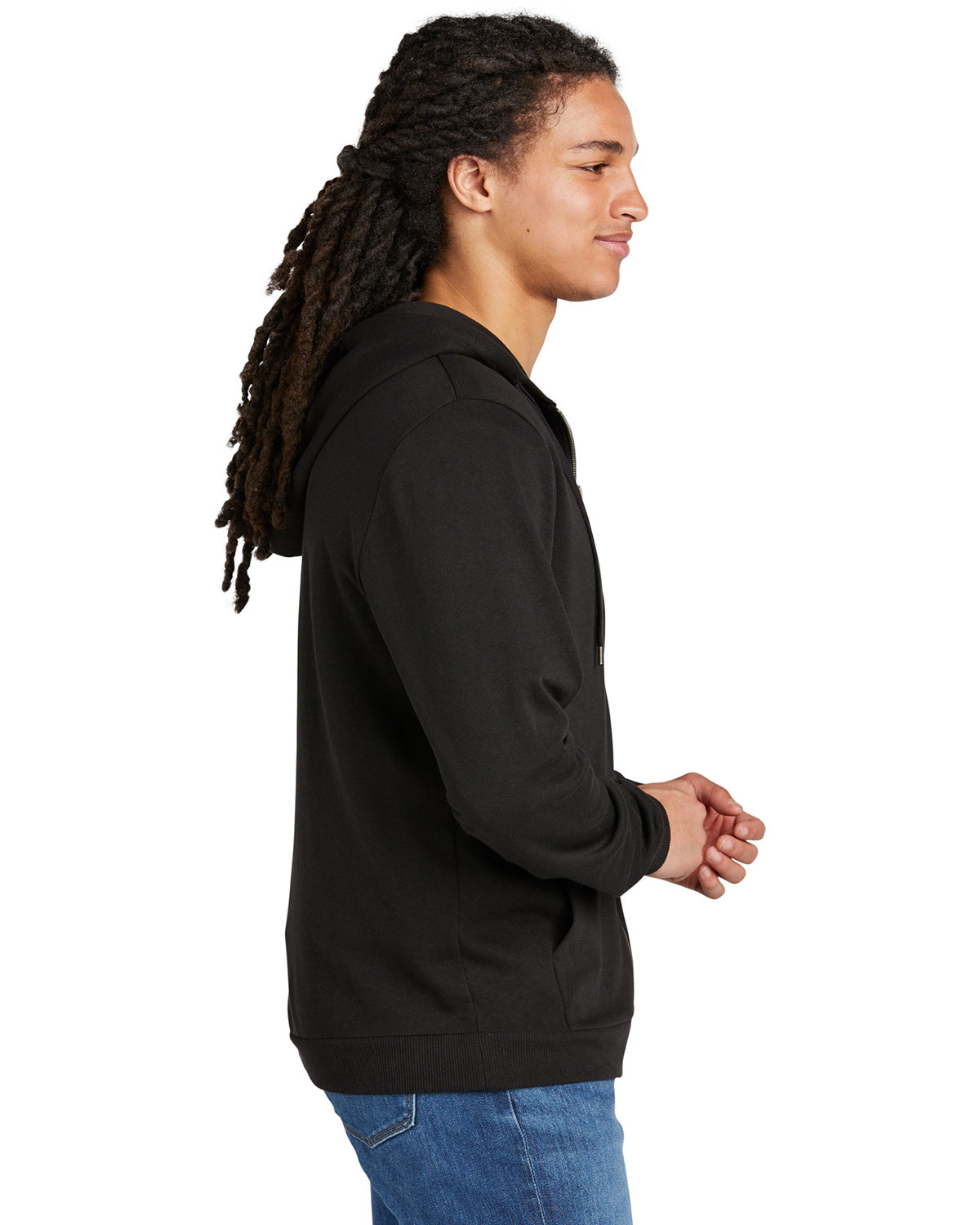 District DT1302 Perfect Tri Fleece Full-Zip Hoodie view 3