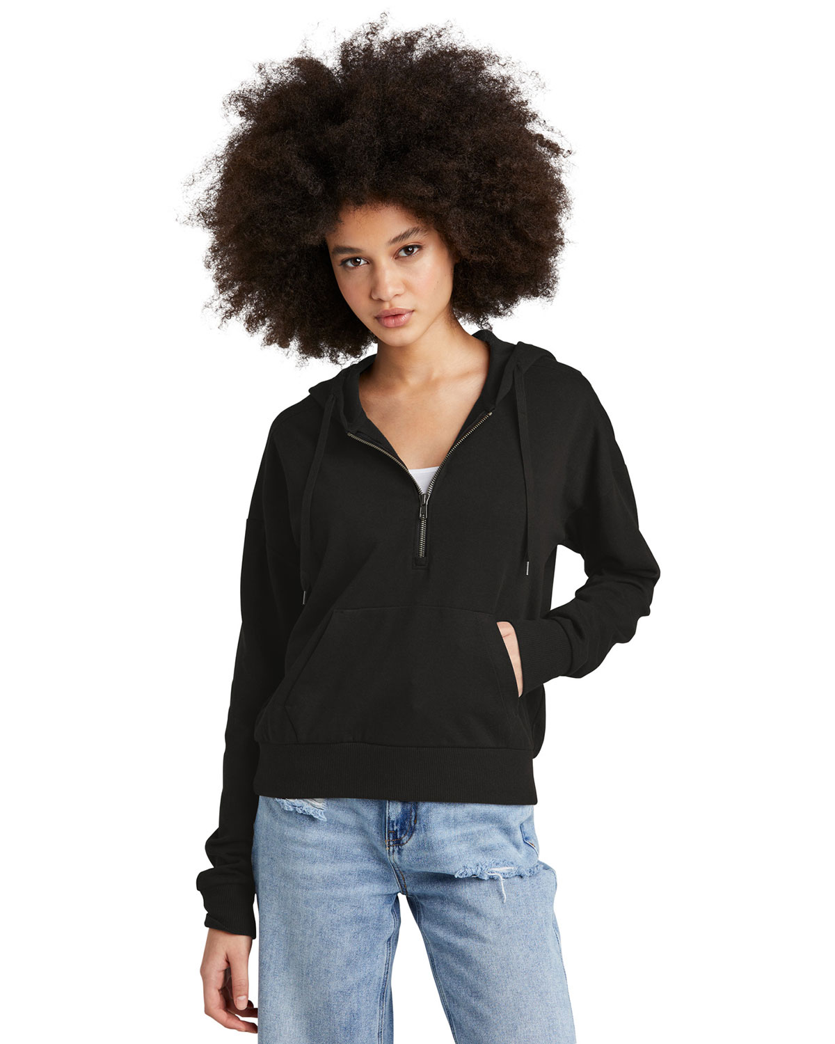 District DT1311 Women's Perfect Tri Fleece 1/2-Zip Pullover
