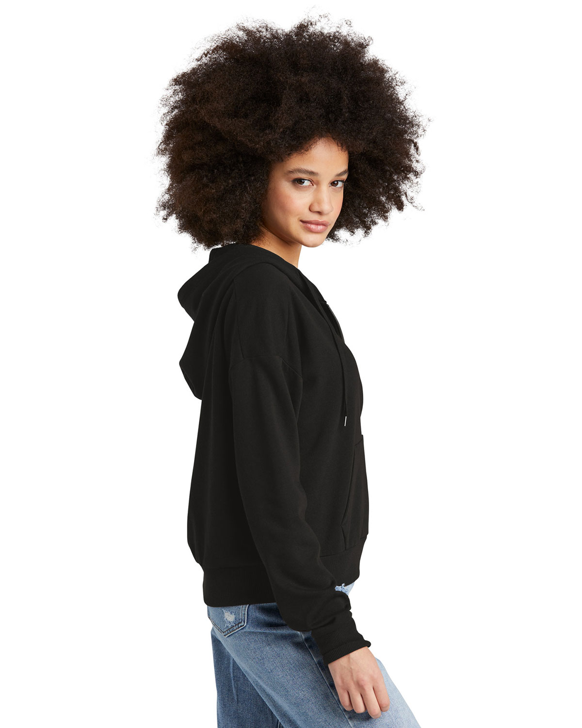 District DT1311 Women's Perfect Tri Fleece 1/2-Zip Pullover view 3