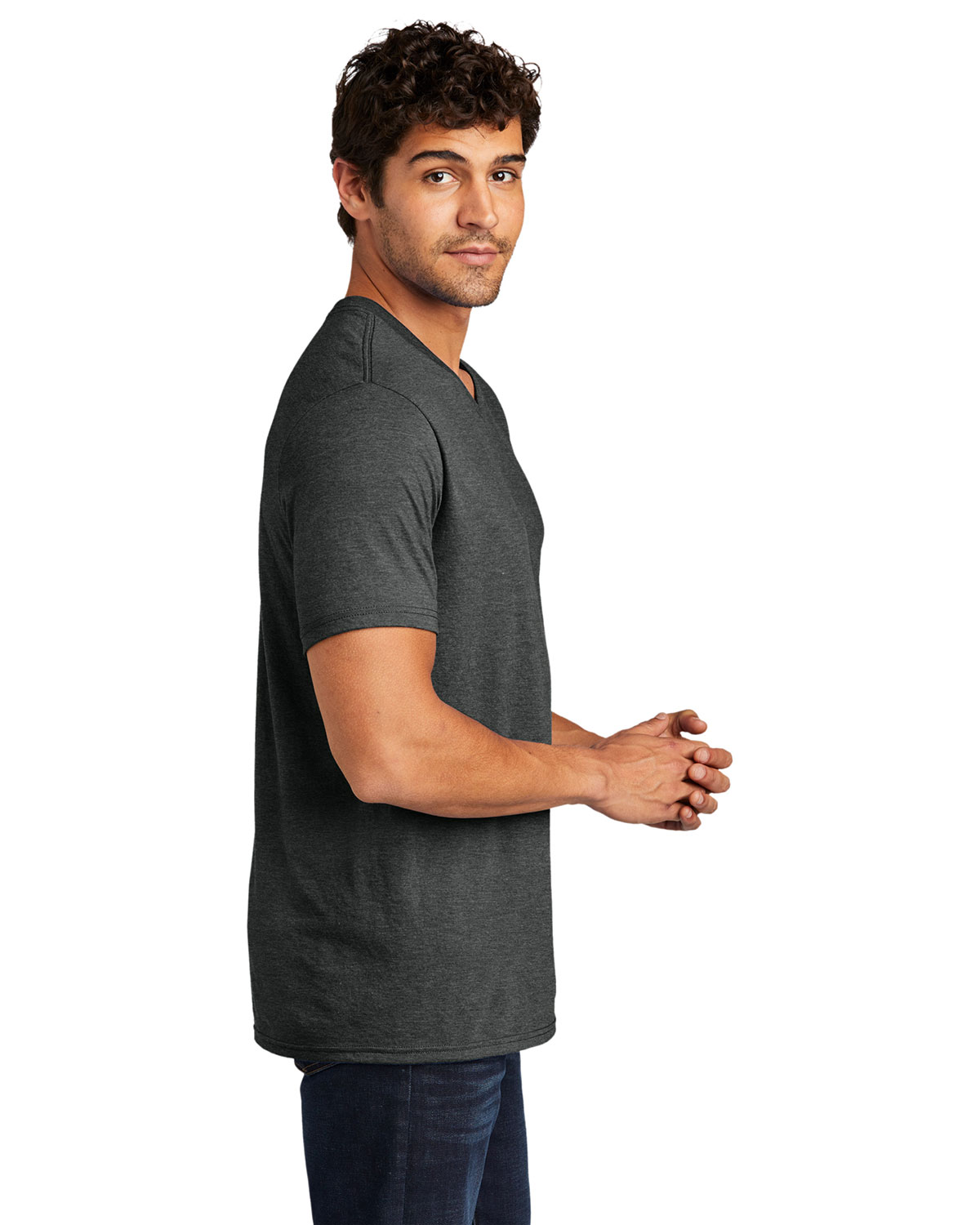 District DT1350 Perfect Tri V-Neck Tee view 3