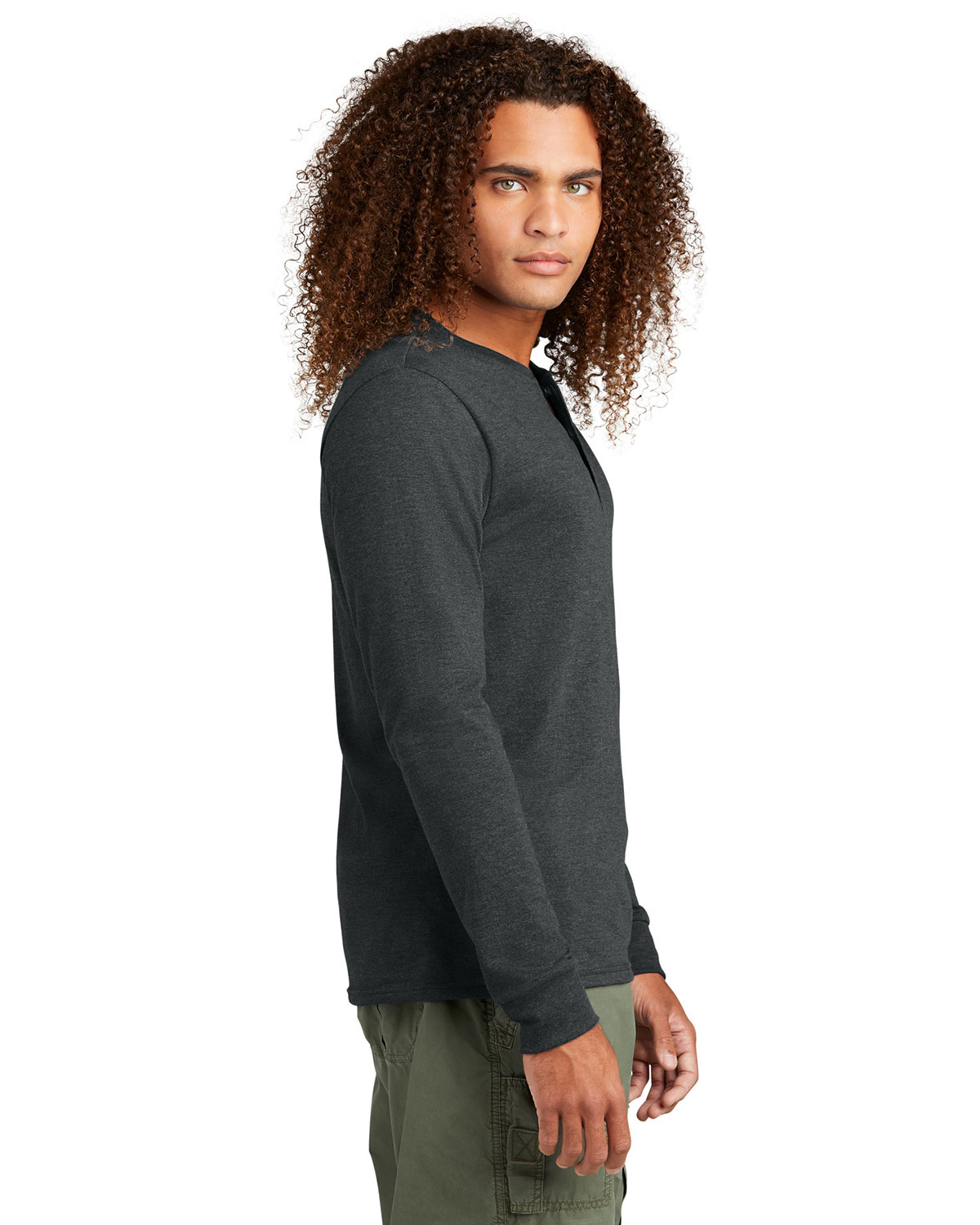 District DT145 Perfect Tri Long Sleeve Henley view 3