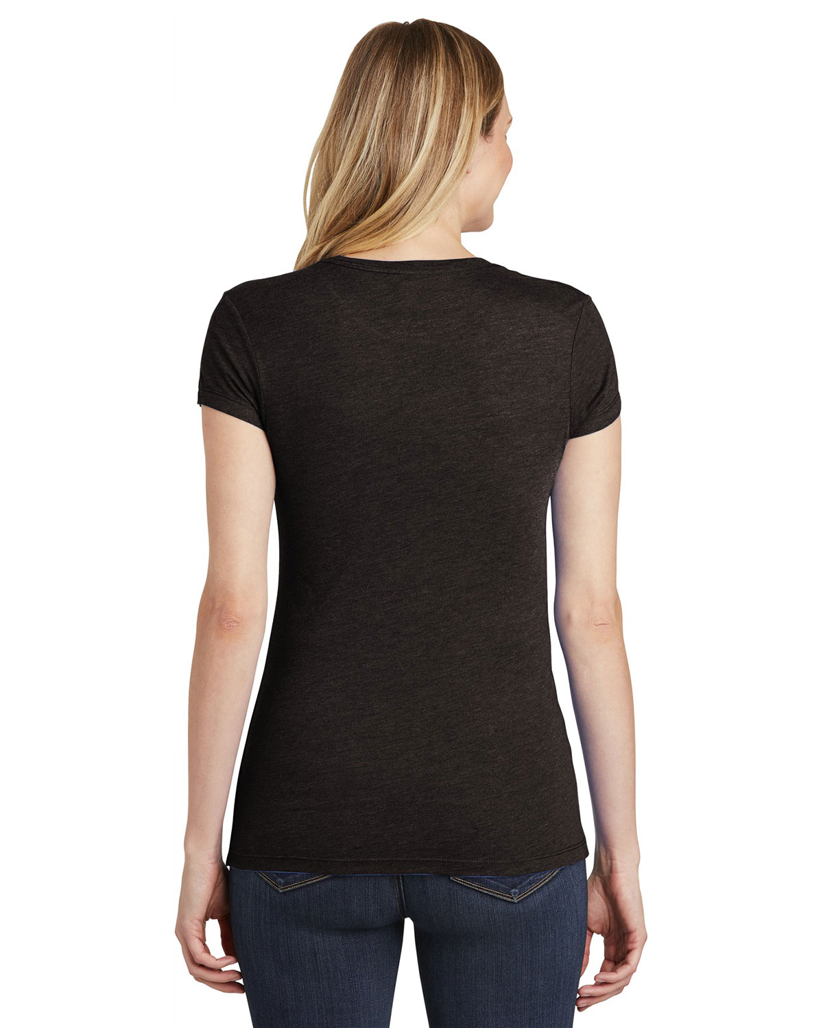 District DT155 Women's Fitted Perfect Tri Tee view 2