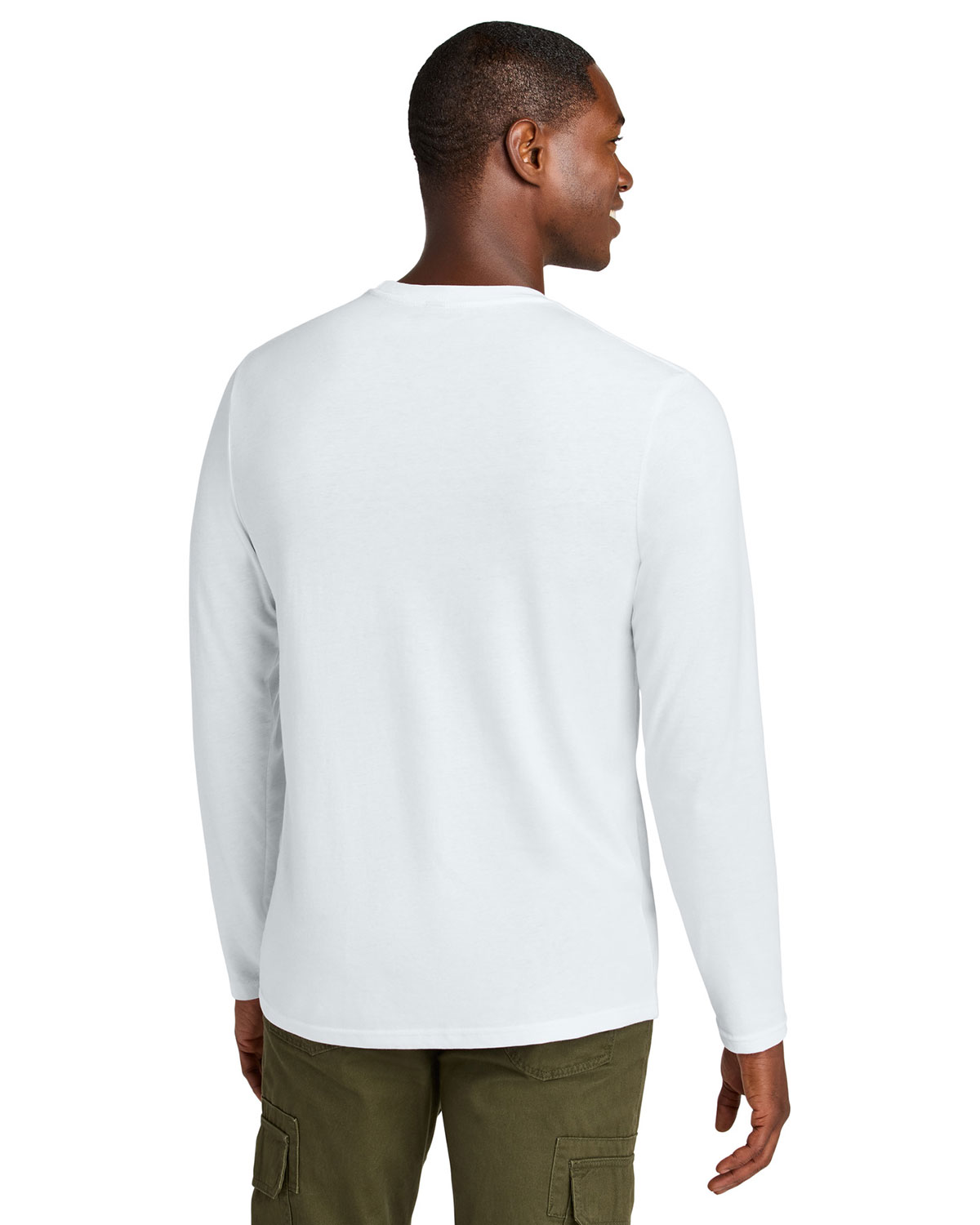 District DT185 Perfect Weight CVC Long Sleeve Tee view 2