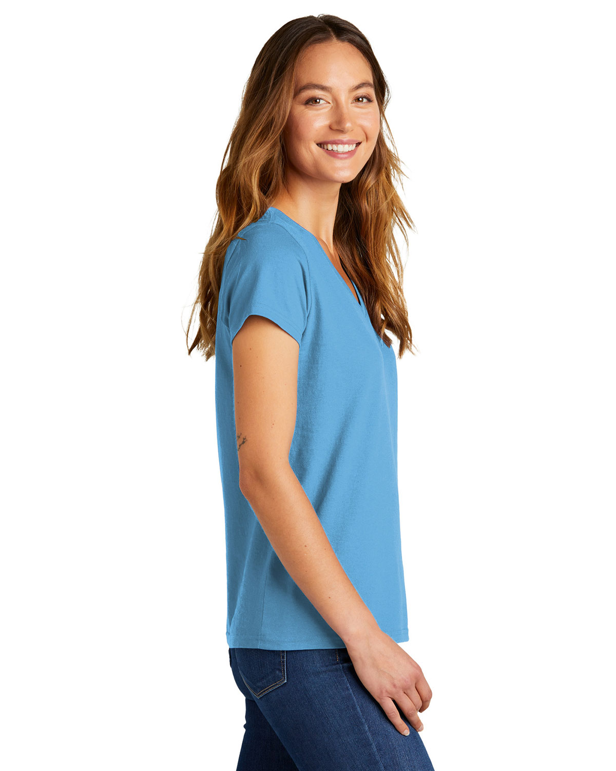 District DT5002 Women's The Concert Tee V-Neck view 3