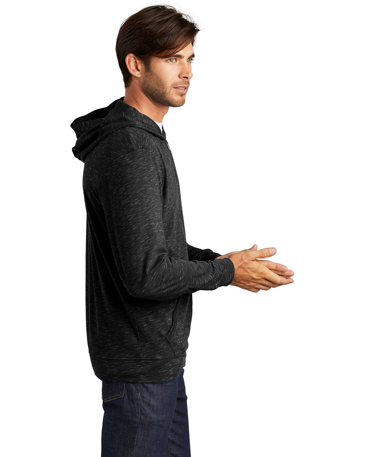 District DT565 Medal Full-Zip Hoodie view 3
