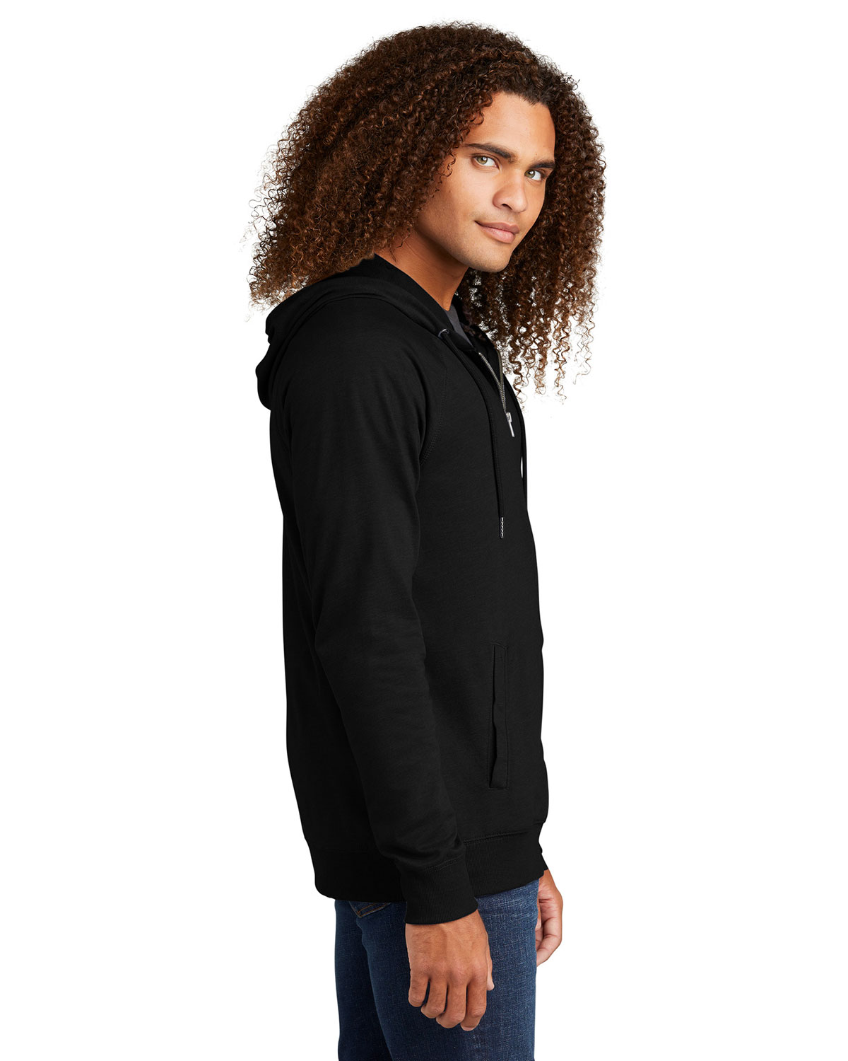 District DT573 Featherweight French Terry Full-Zip Hoodie view 3