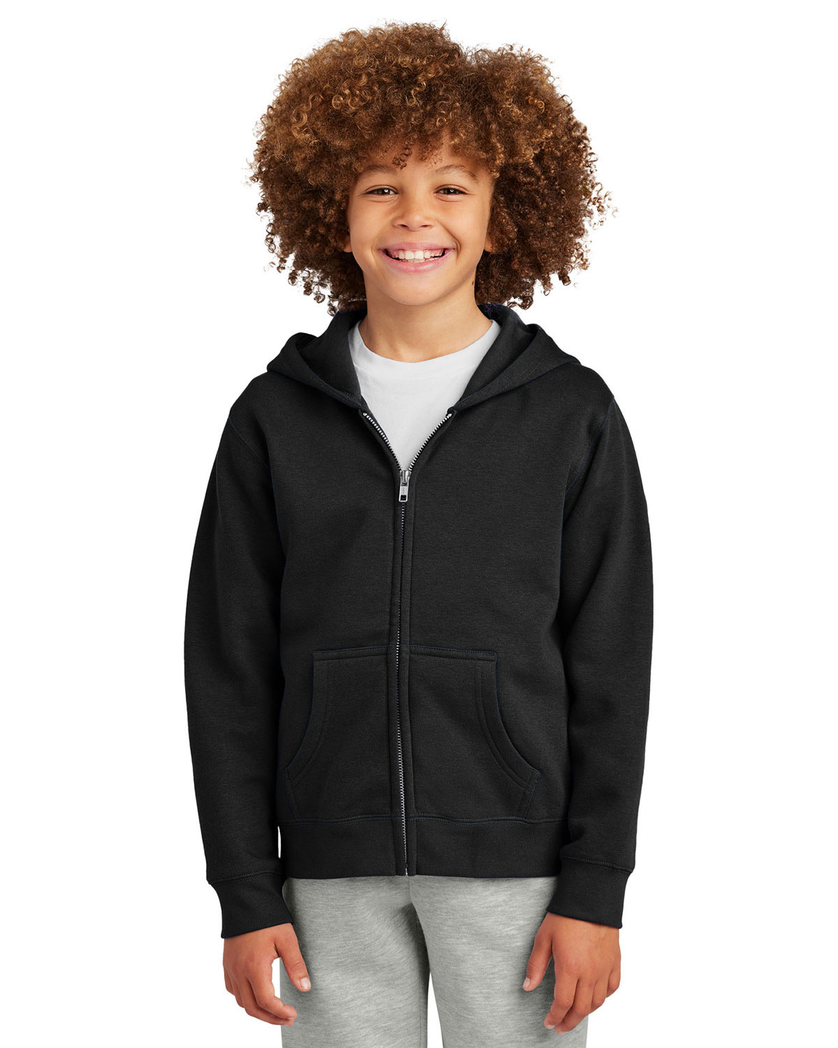 District DT6102Y Youth V.I.T. Fleece Full-Zip Hoodie