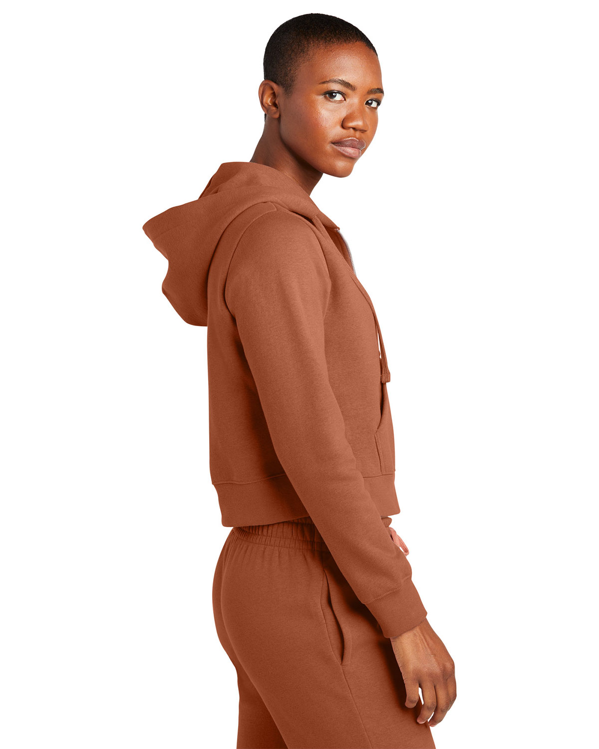 District DT6103 Women's V.I.T. Fleece Full-Zip Hoodie view 3