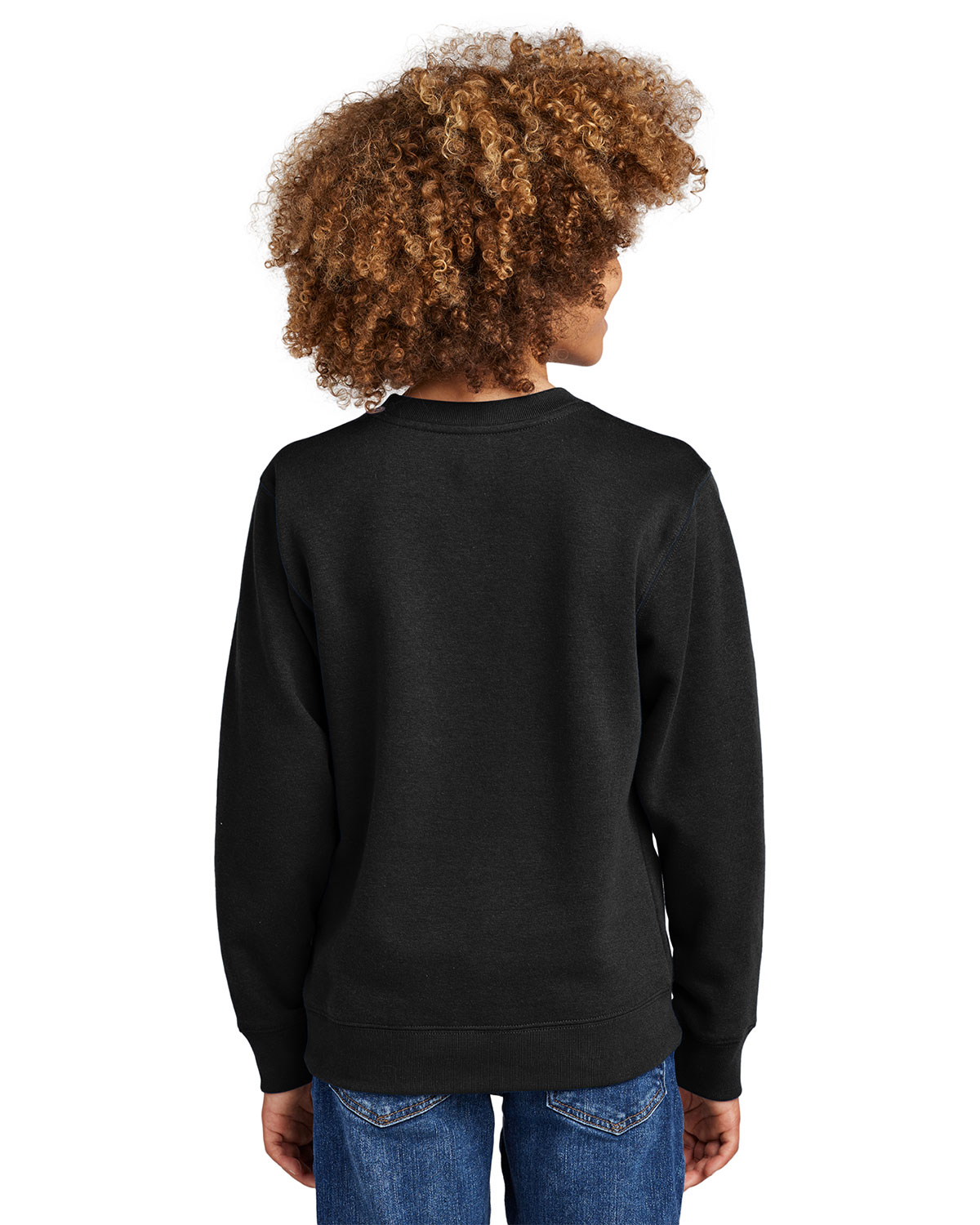 District DT6104Y Youth V.I.T. Fleece Crew view 2