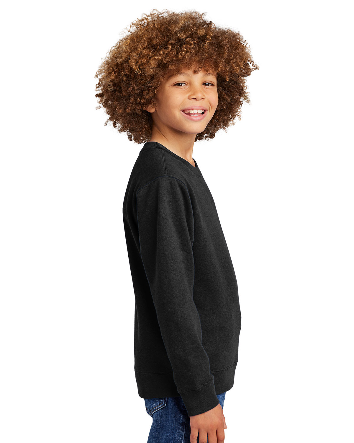 District DT6104Y Youth V.I.T. Fleece Crew view 3