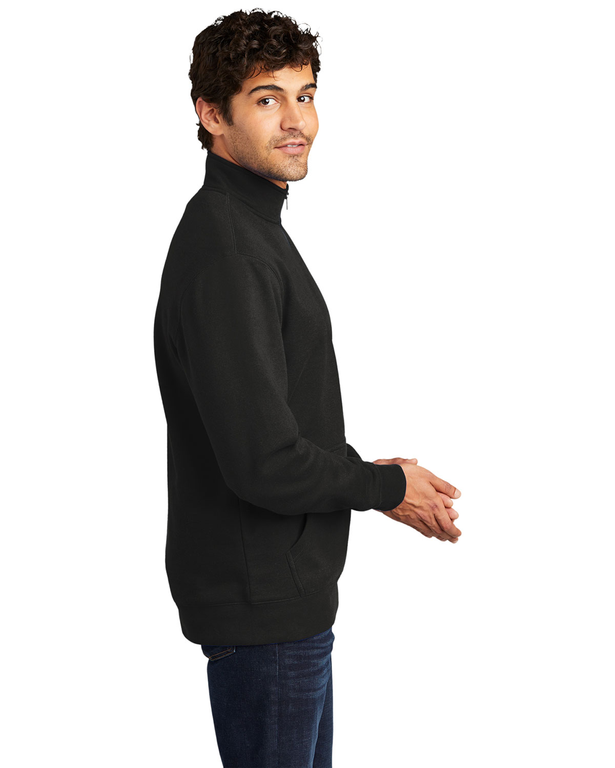 District DT6106 V.I.T. Fleece 1/4-Zip view 3