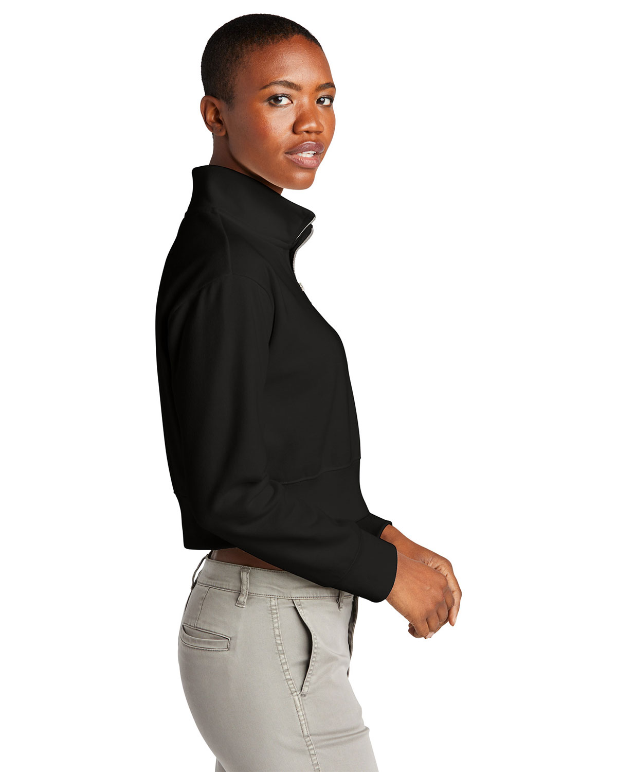 District DT6111 Women's V.I.T. Fleece 1/2-Zip view 3