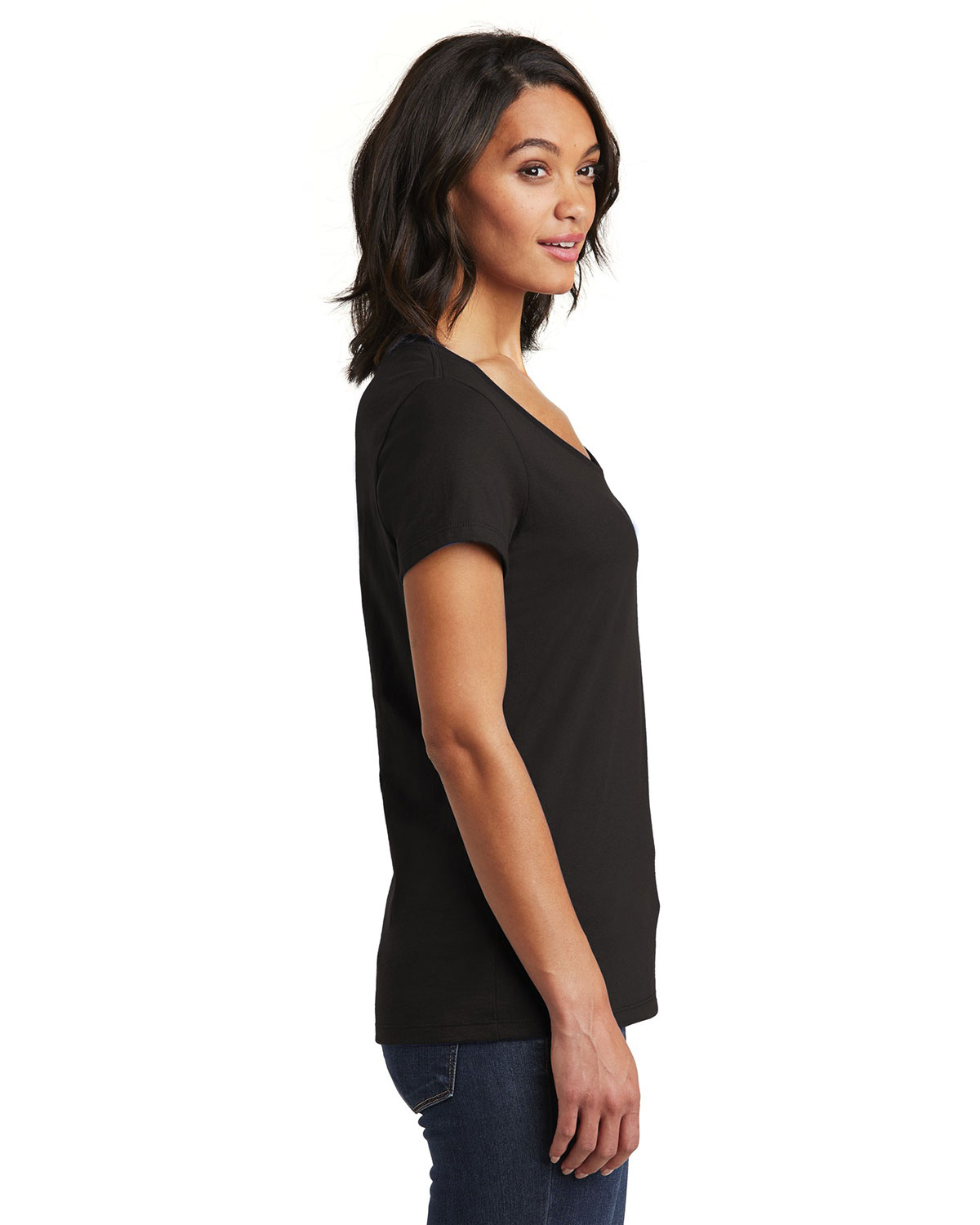 District DT6503 Women's Very Important Tee V-Neck view 3