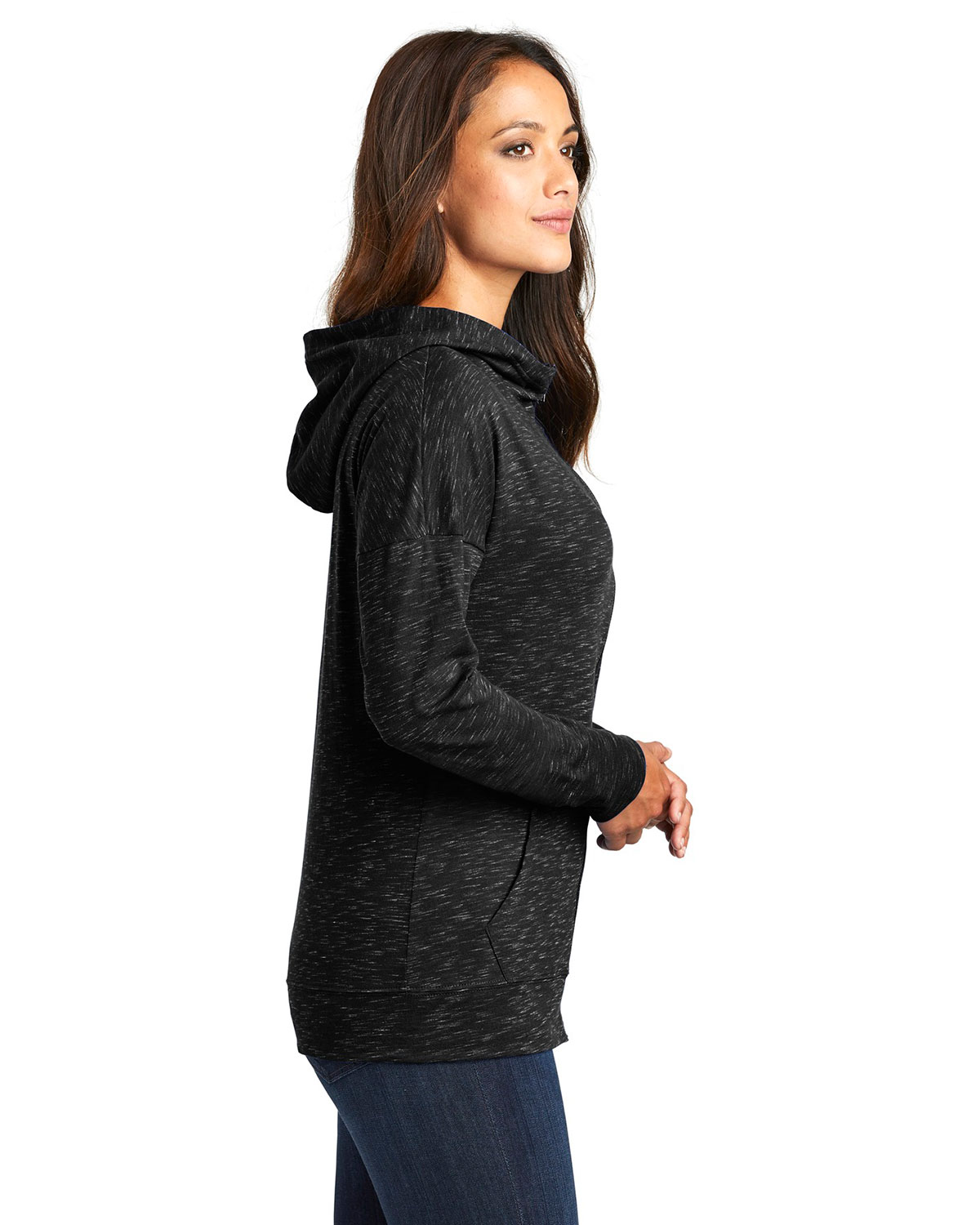 District DT665 Women's Medal Full-Zip Hoodie view 3