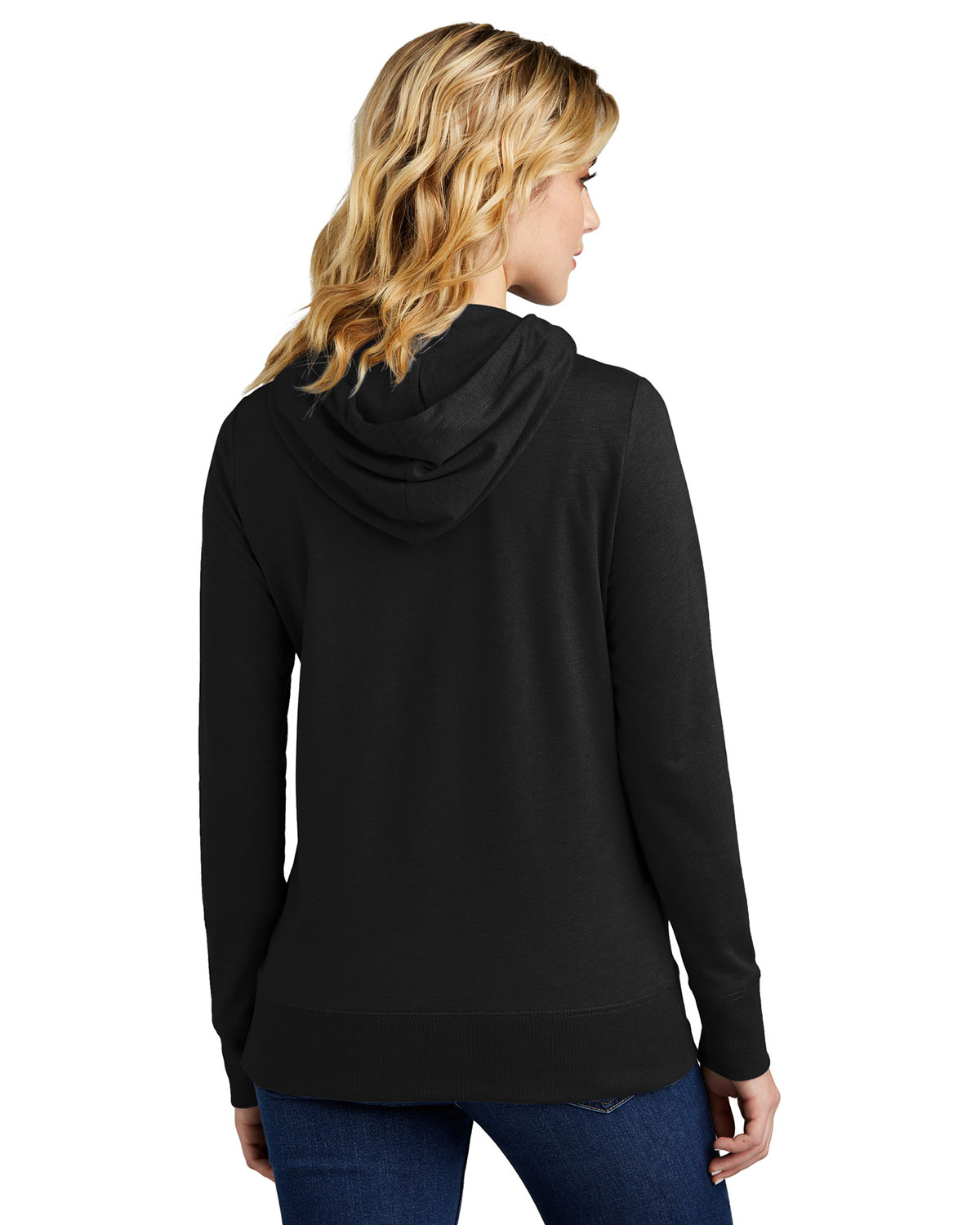 District DT673 Women's Featherweight French Terry Full-Zip Hoodie view 2