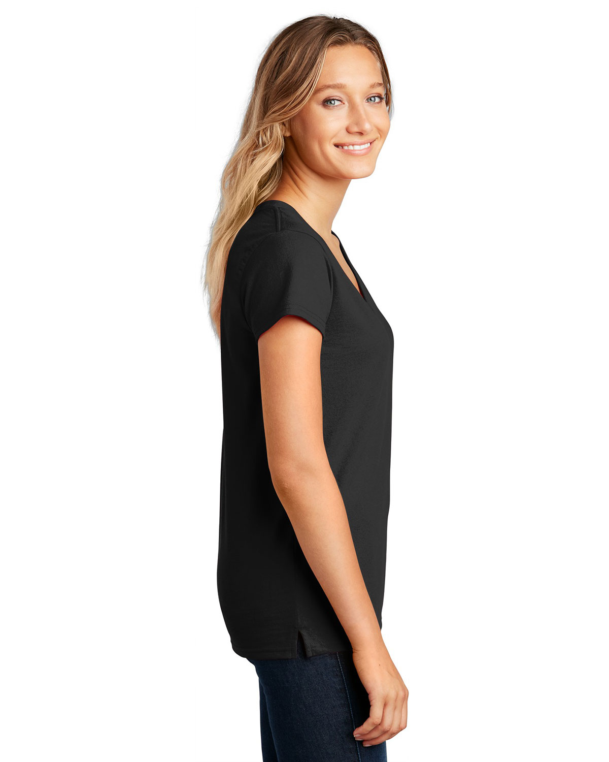 District DT8001 Women's Re-Tee V-Neck view 3